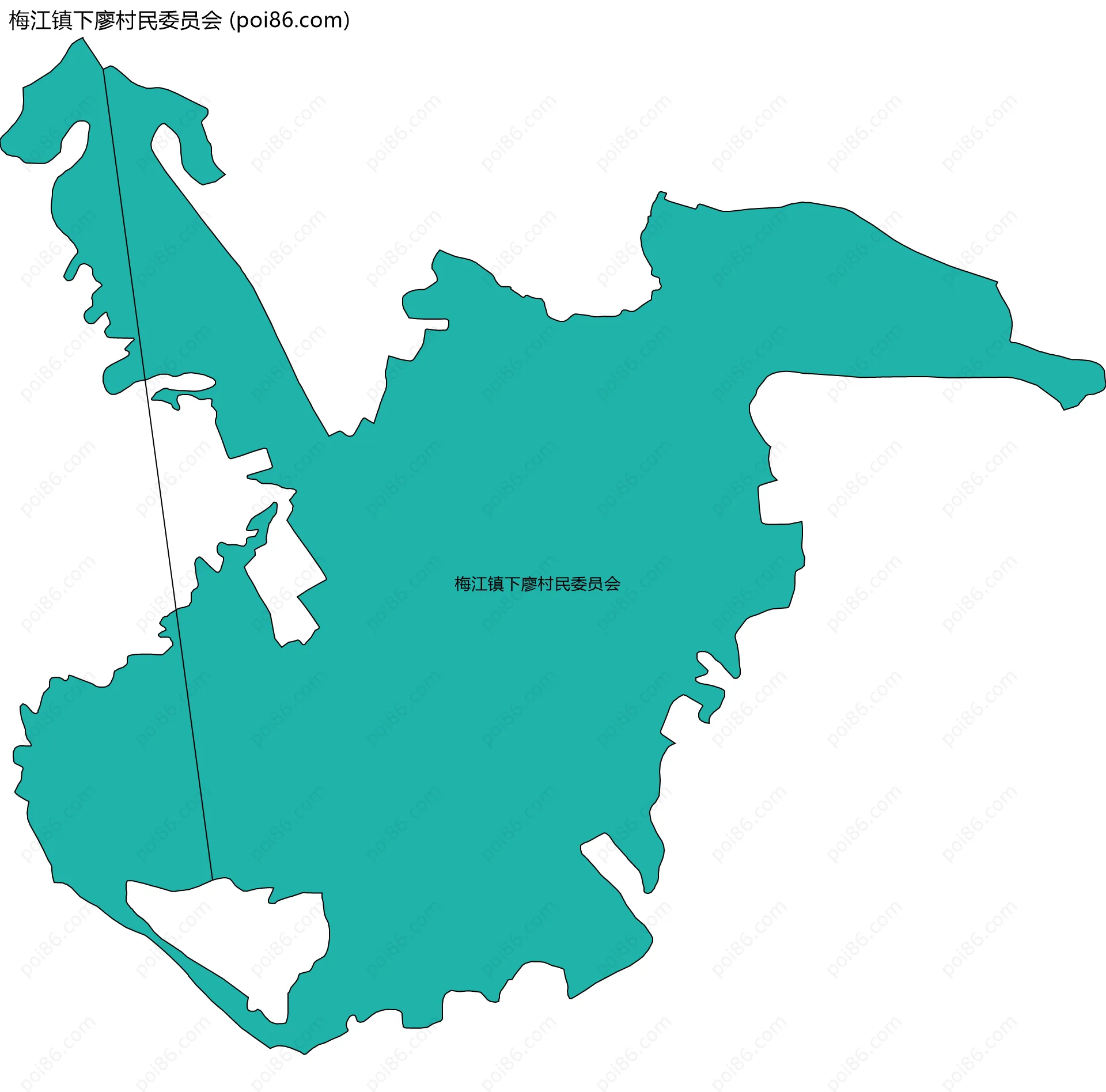 梅江镇下廖村民委员会边界地图