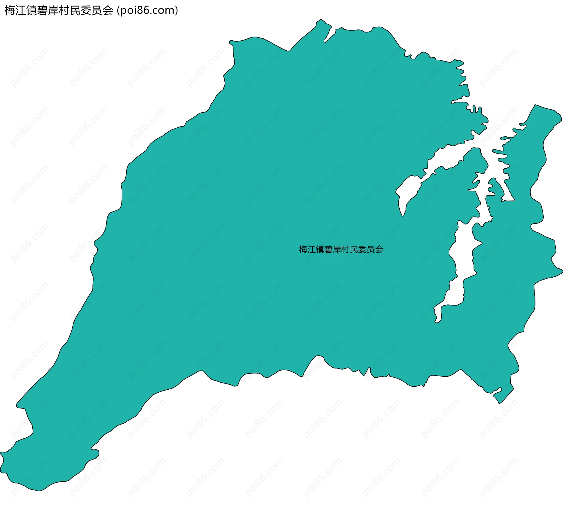 梅江镇碧岸村民委员会边界地图