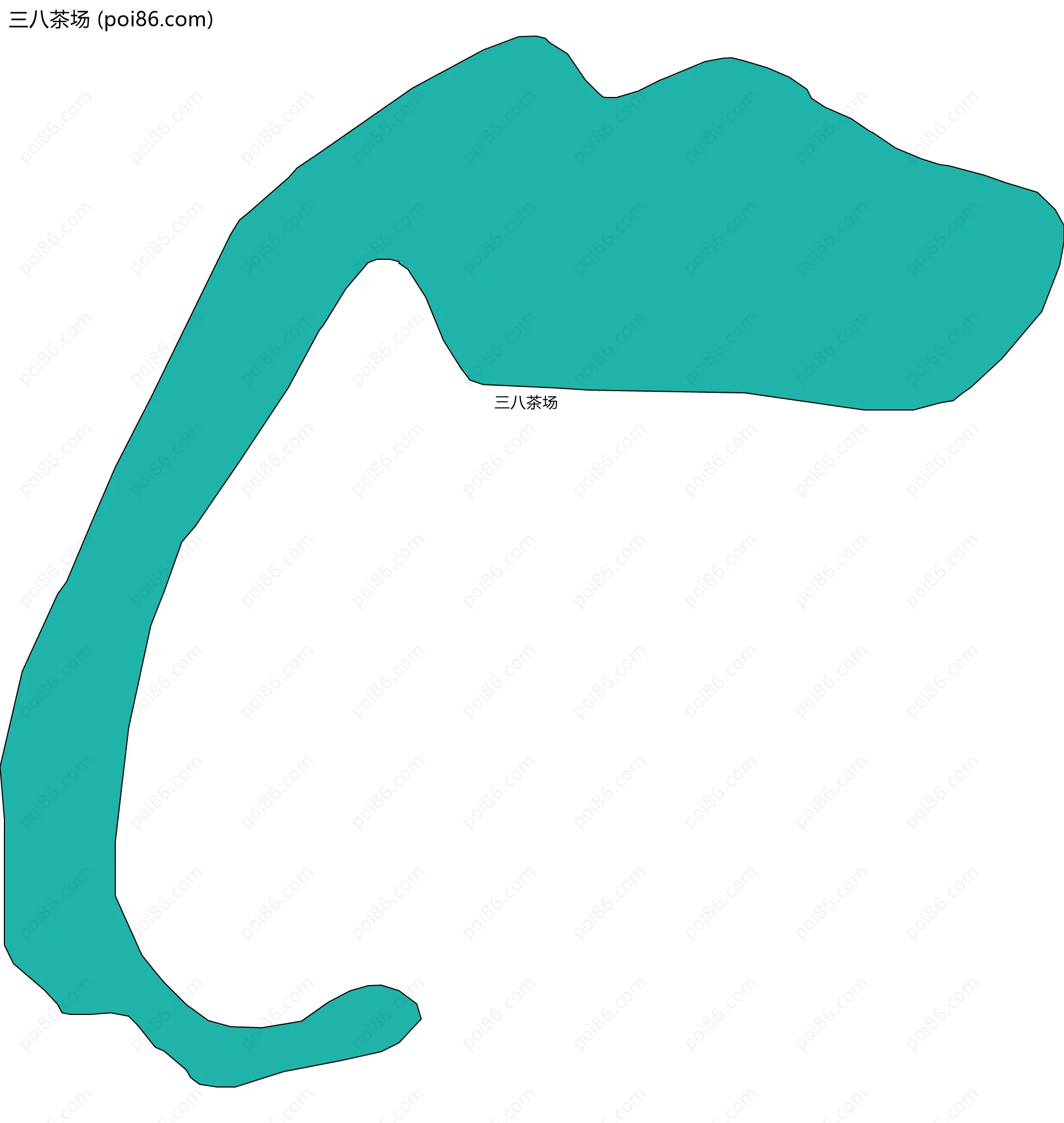 三八茶场边界地图