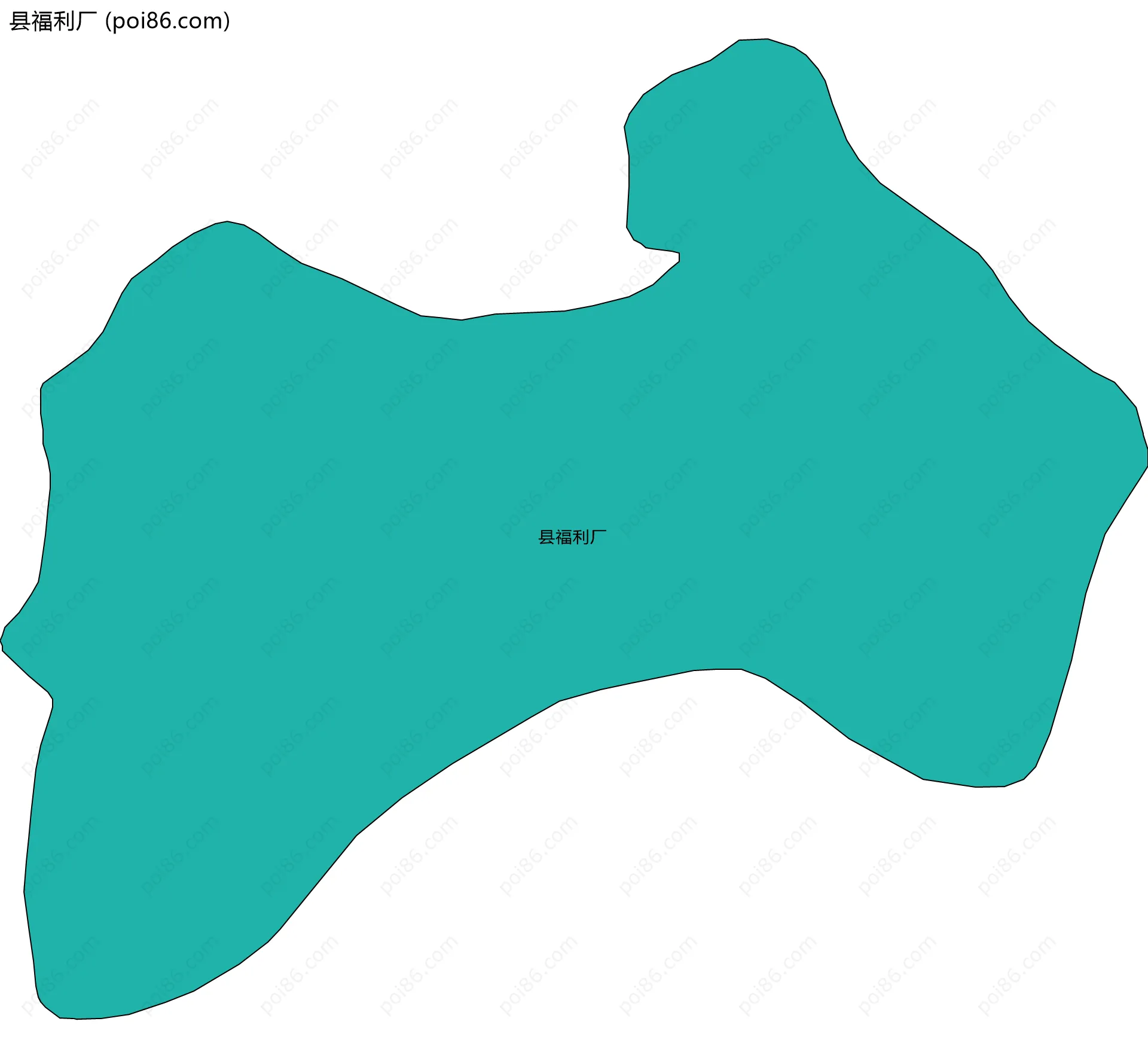 县福利厂边界地图