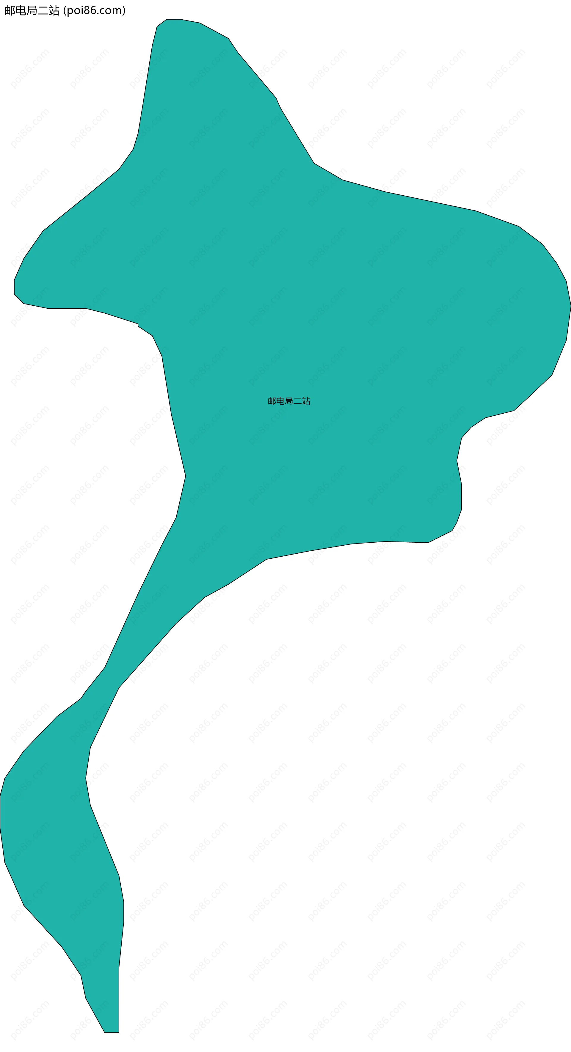 邮电局二站边界地图