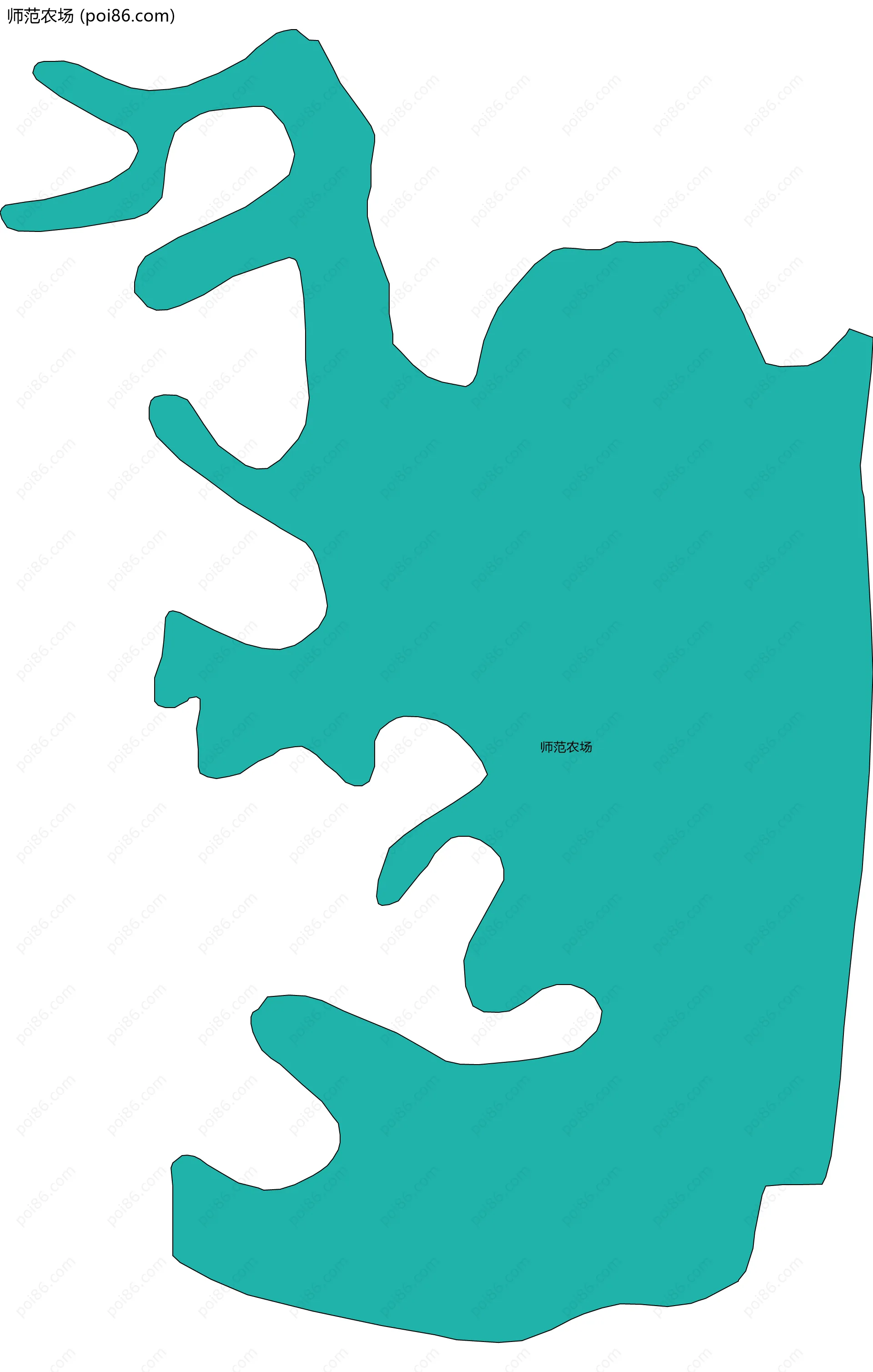 师范农场边界地图