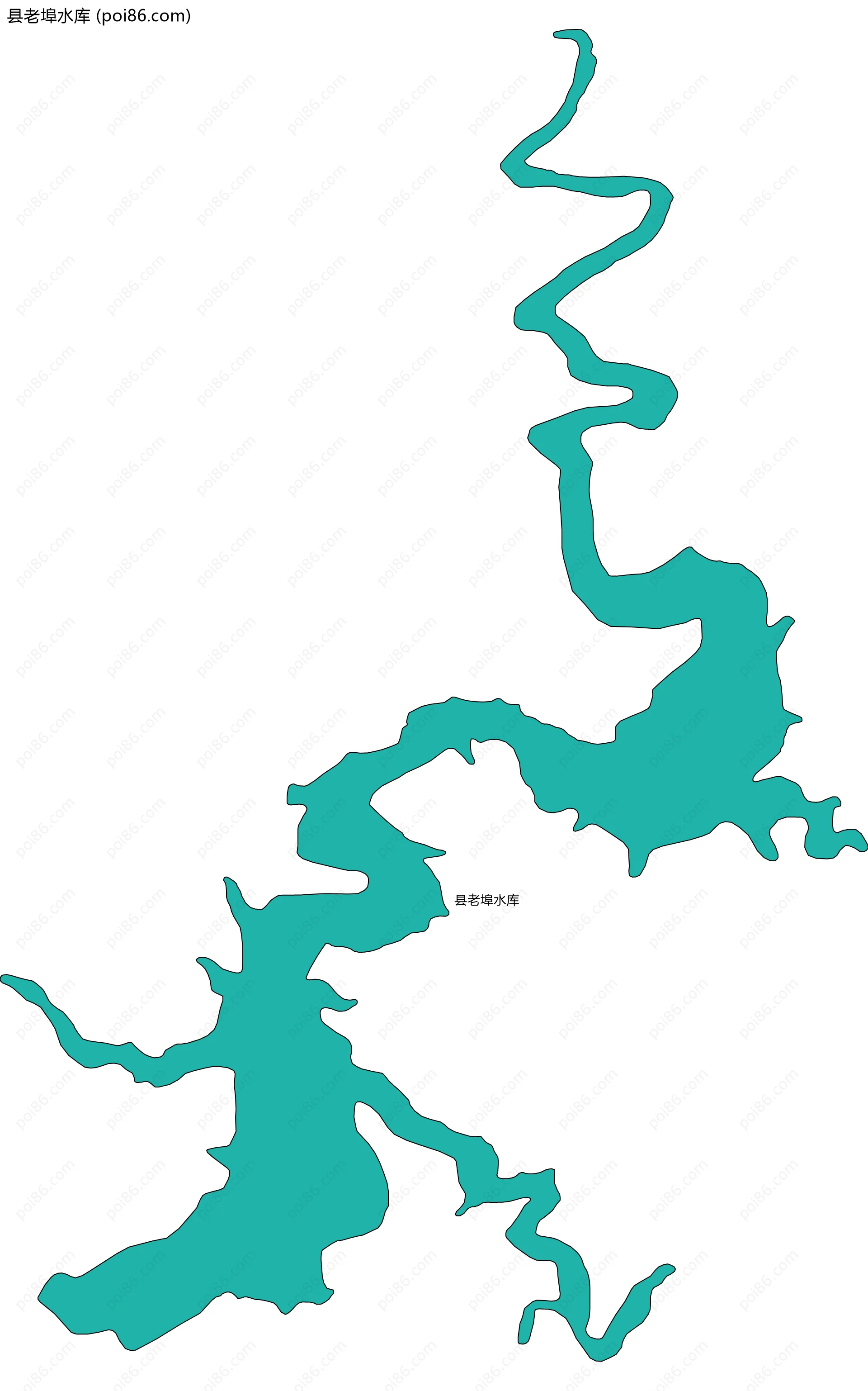 县老埠水库边界地图