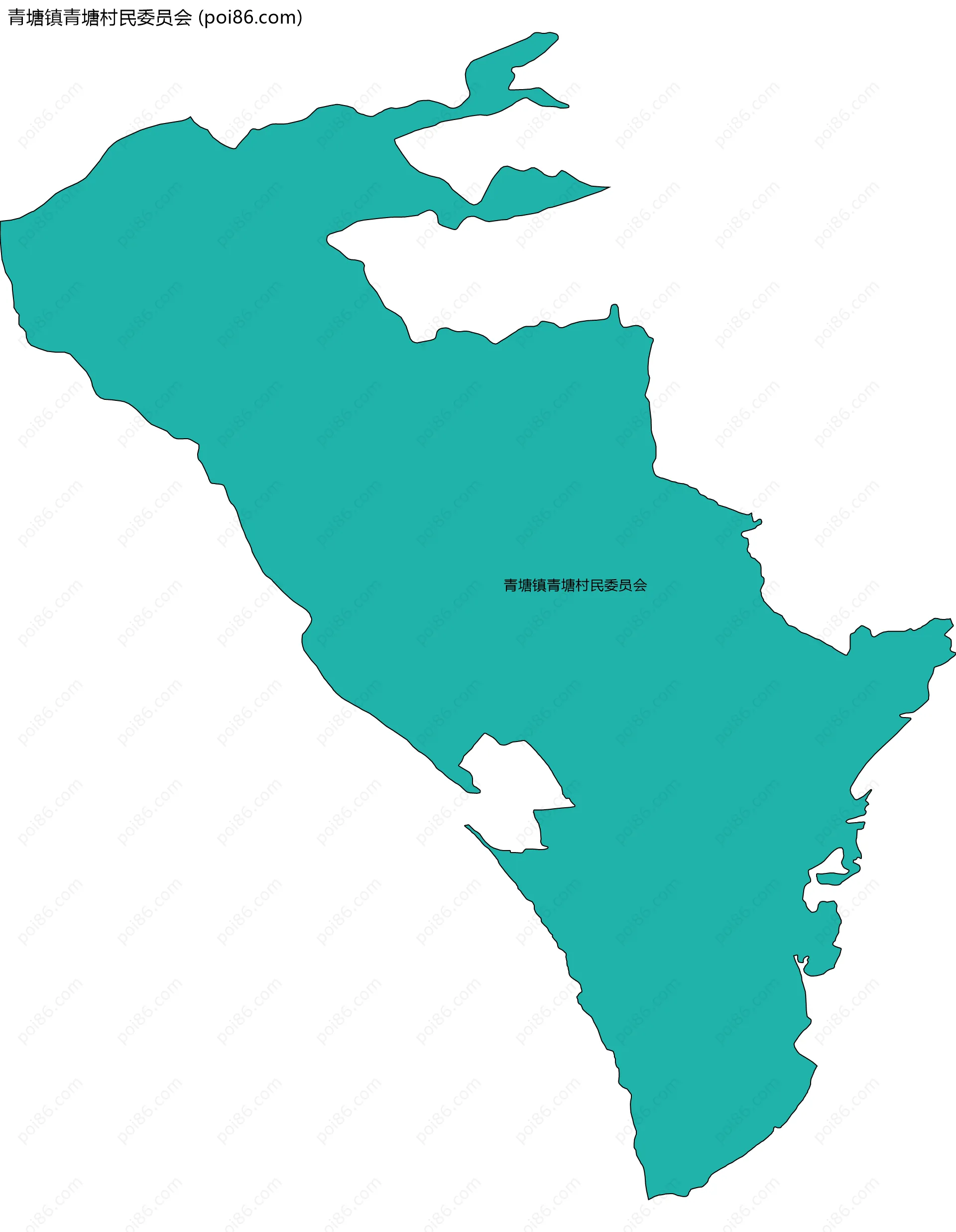 青塘镇青塘村民委员会边界地图