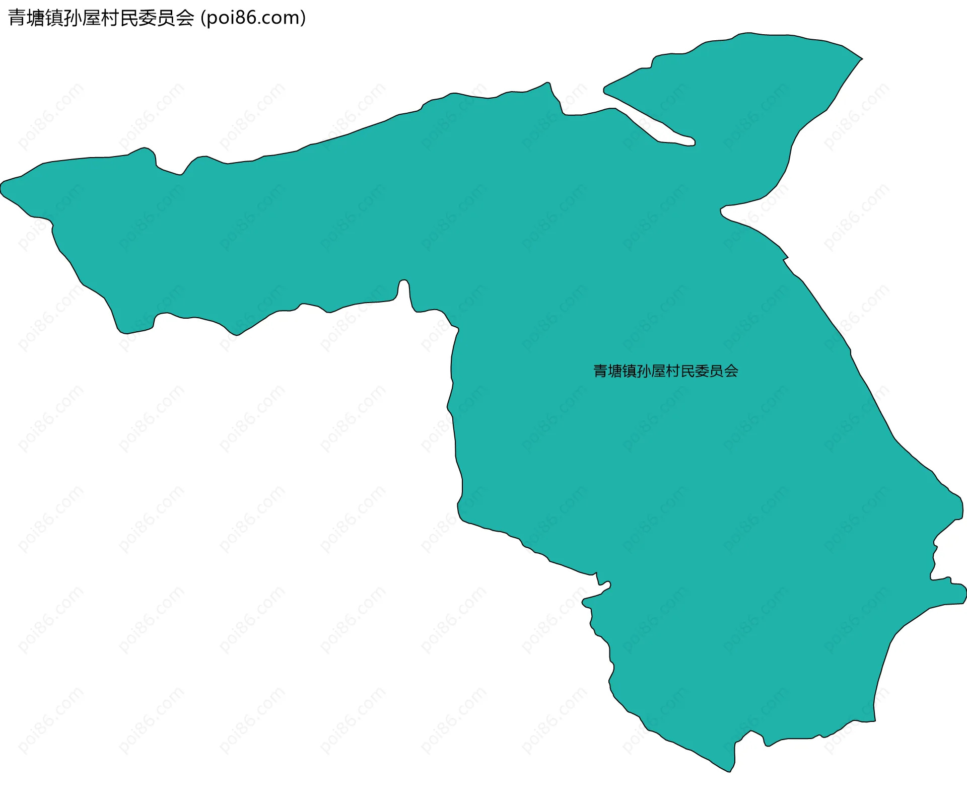 青塘镇孙屋村民委员会边界地图