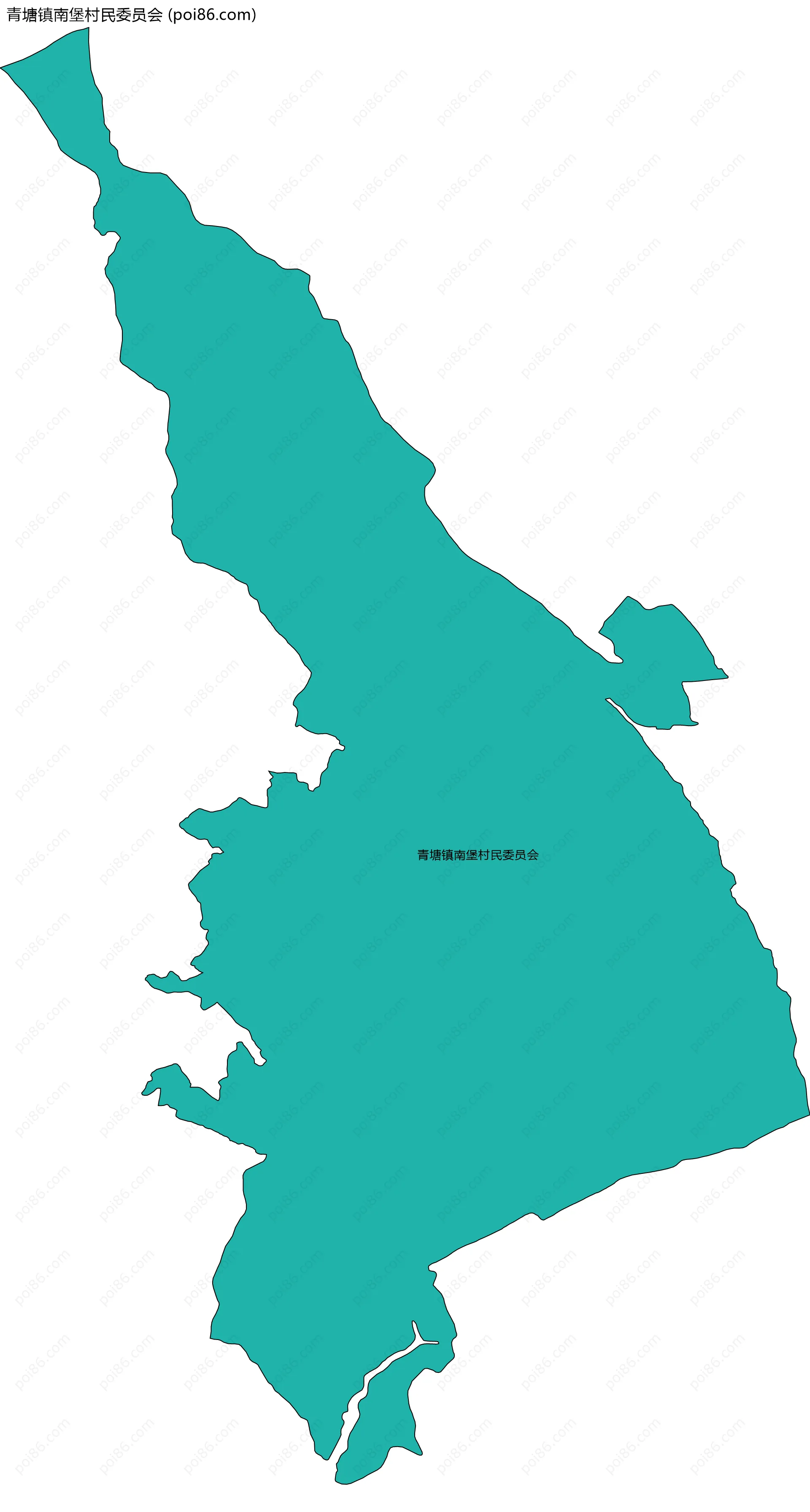 青塘镇南堡村民委员会边界地图