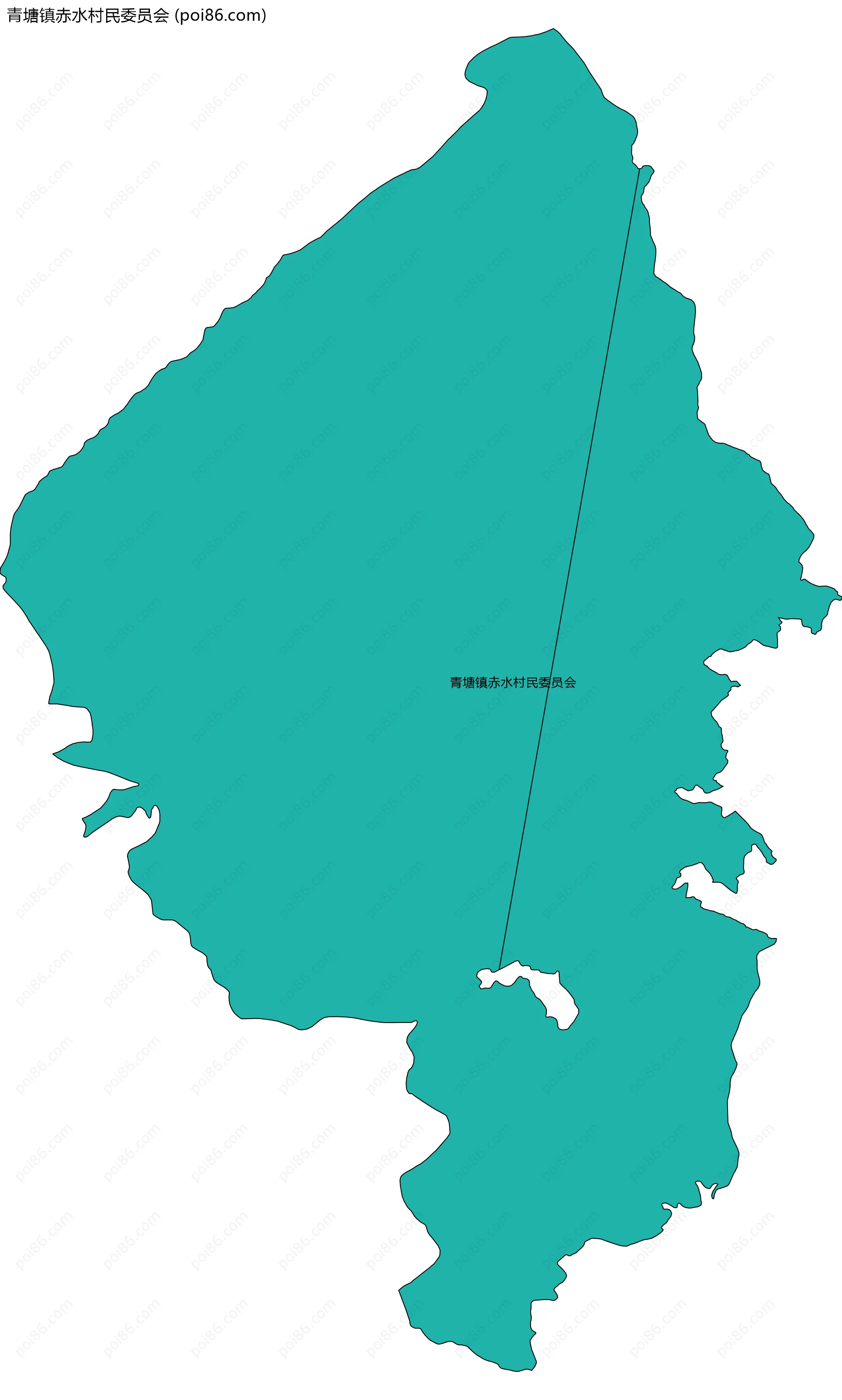 青塘镇赤水村民委员会边界地图