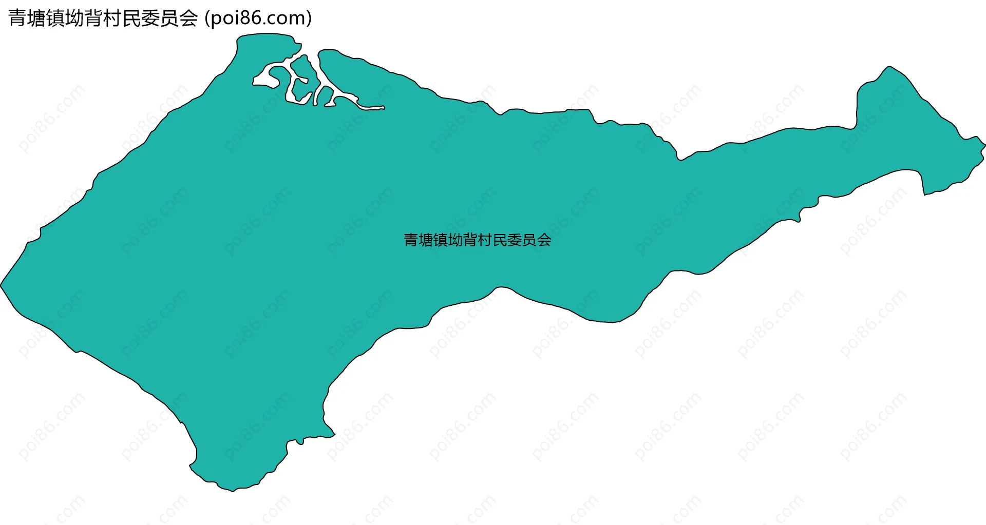 青塘镇坳背村民委员会边界地图