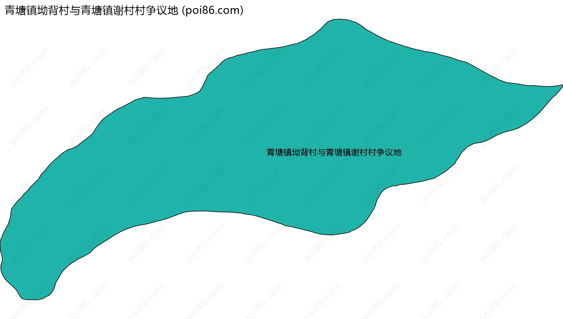 青塘镇坳背村与青塘镇谢村村争议地边界地图