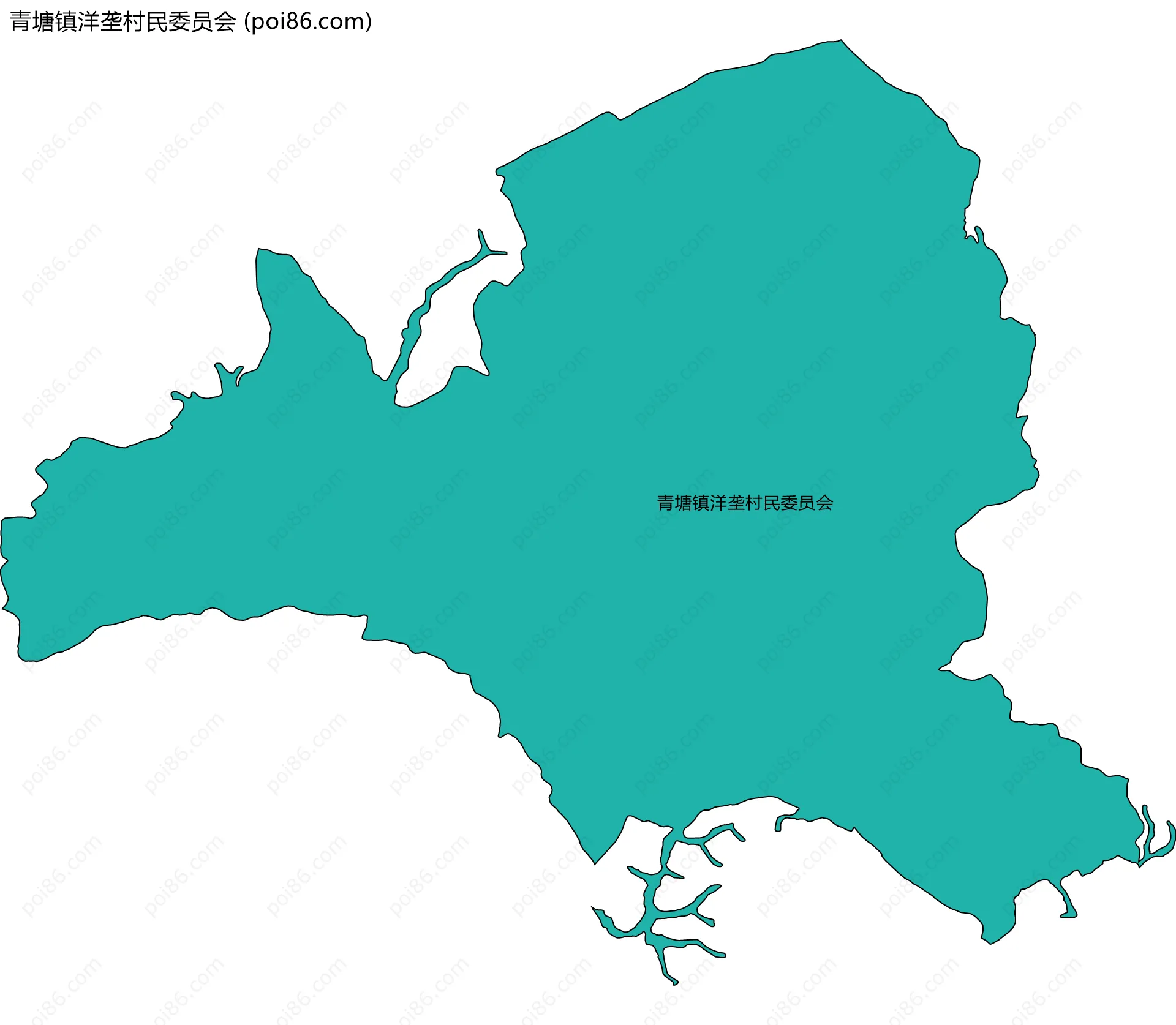 青塘镇洋垄村民委员会边界地图