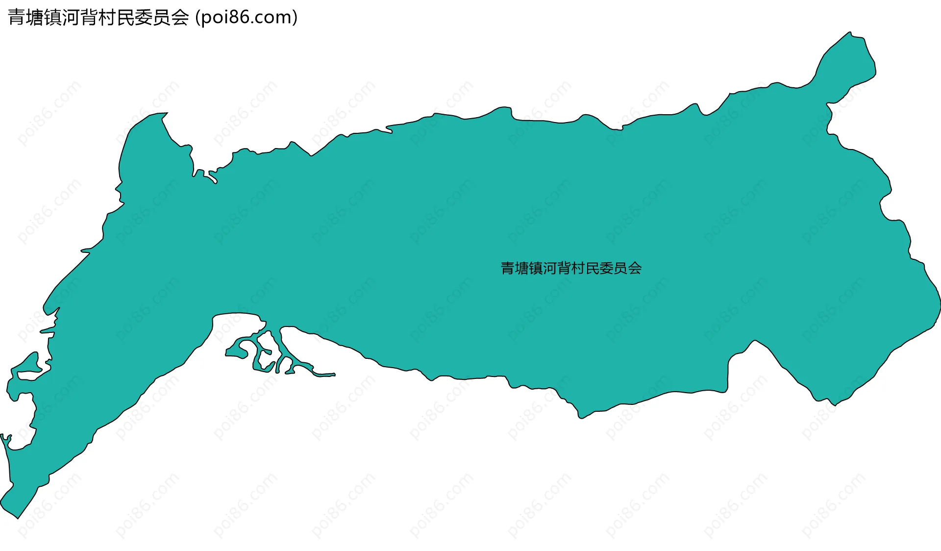 青塘镇河背村民委员会边界地图