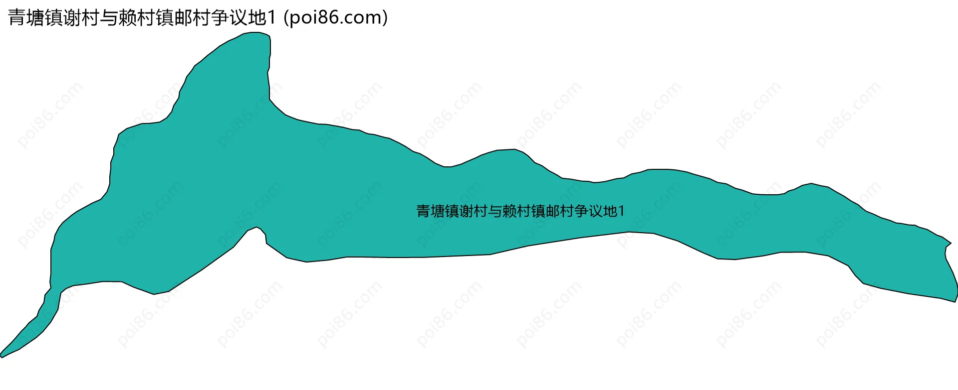 青塘镇谢村与赖村镇邮村争议地1边界地图
