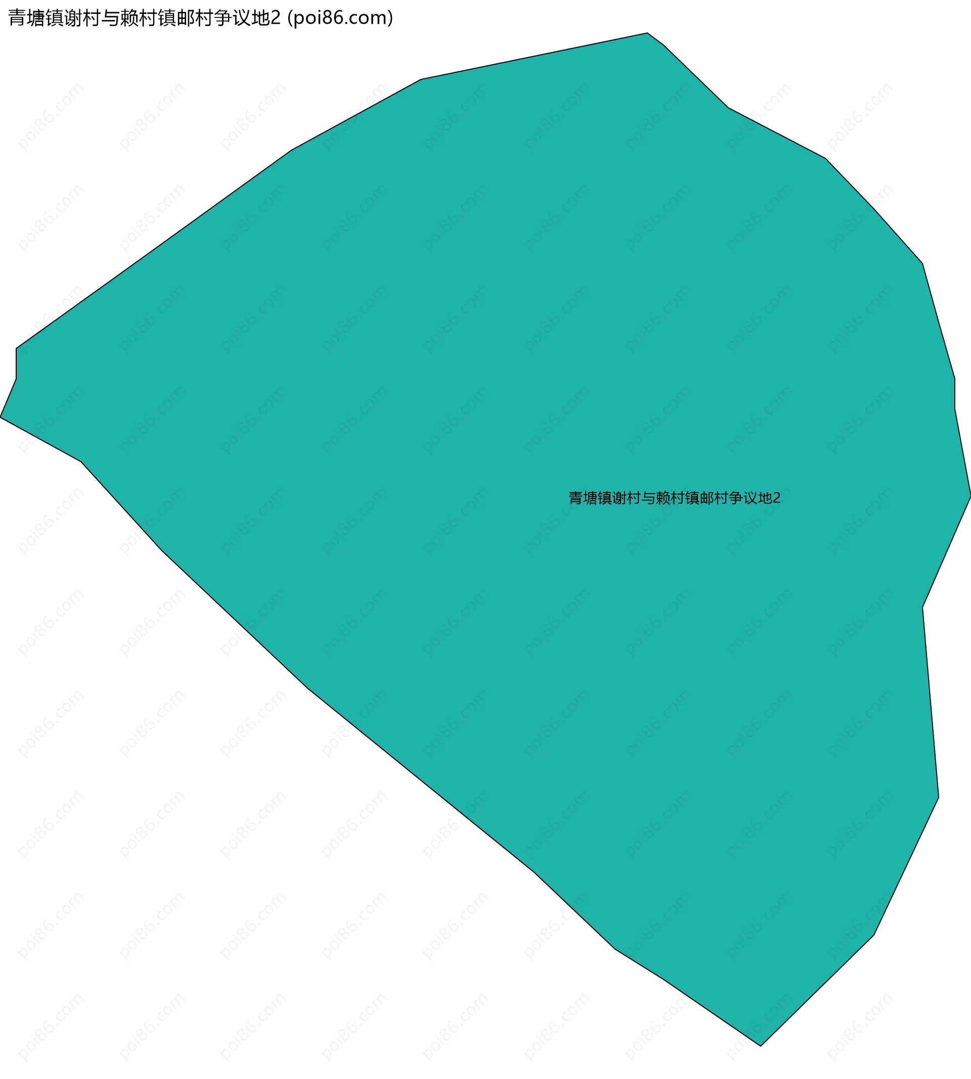 青塘镇谢村与赖村镇邮村争议地2边界地图