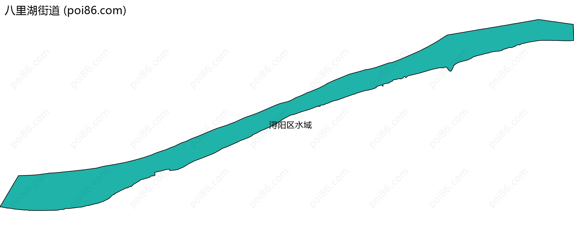 八里湖街道边界地图(五级行政区划)