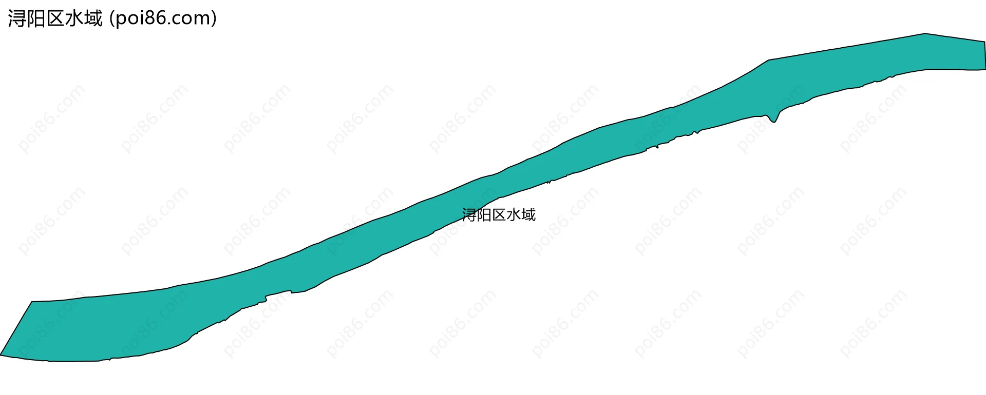 浔阳区水域边界地图