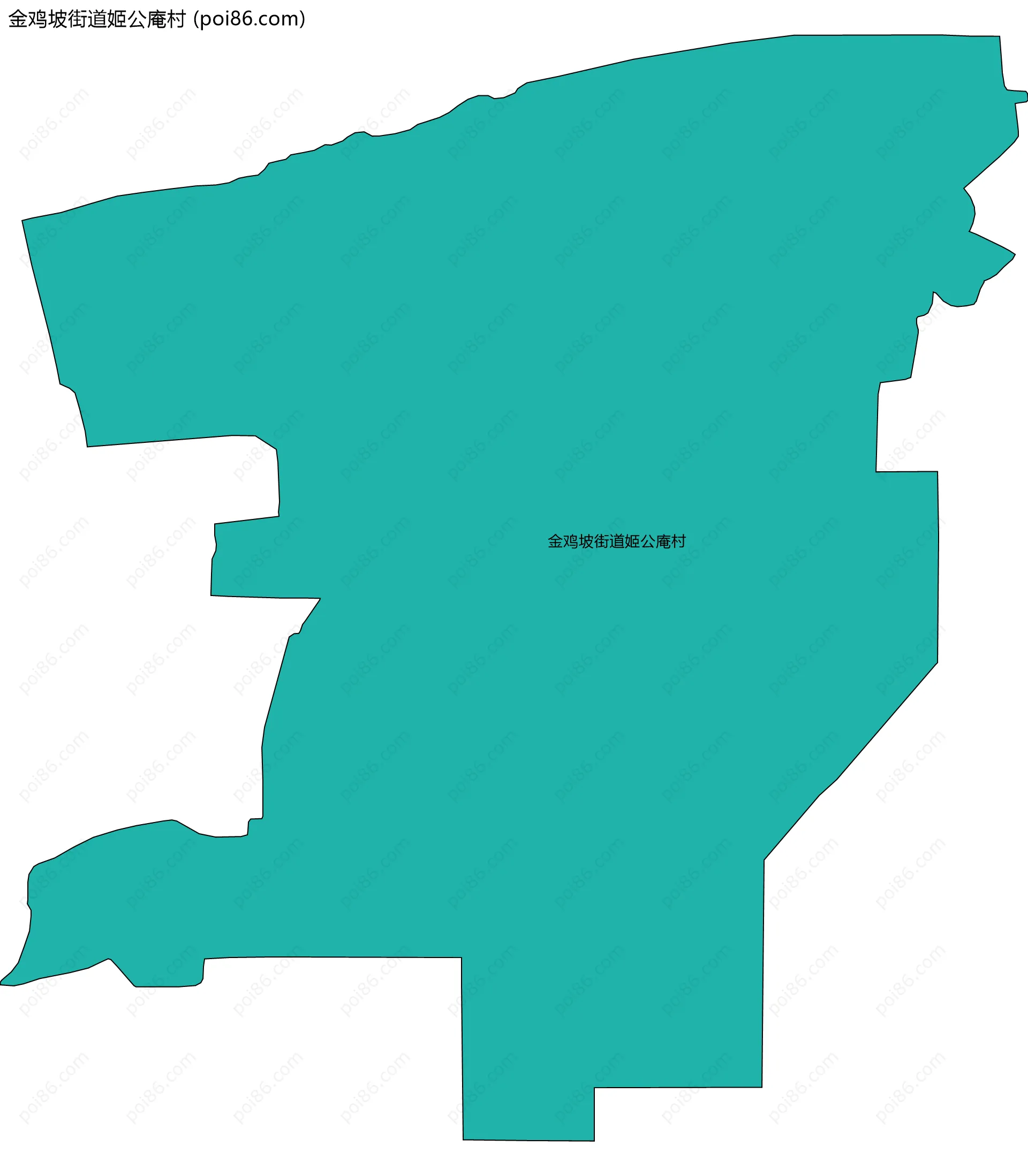 金鸡坡街道姬公庵村边界地图