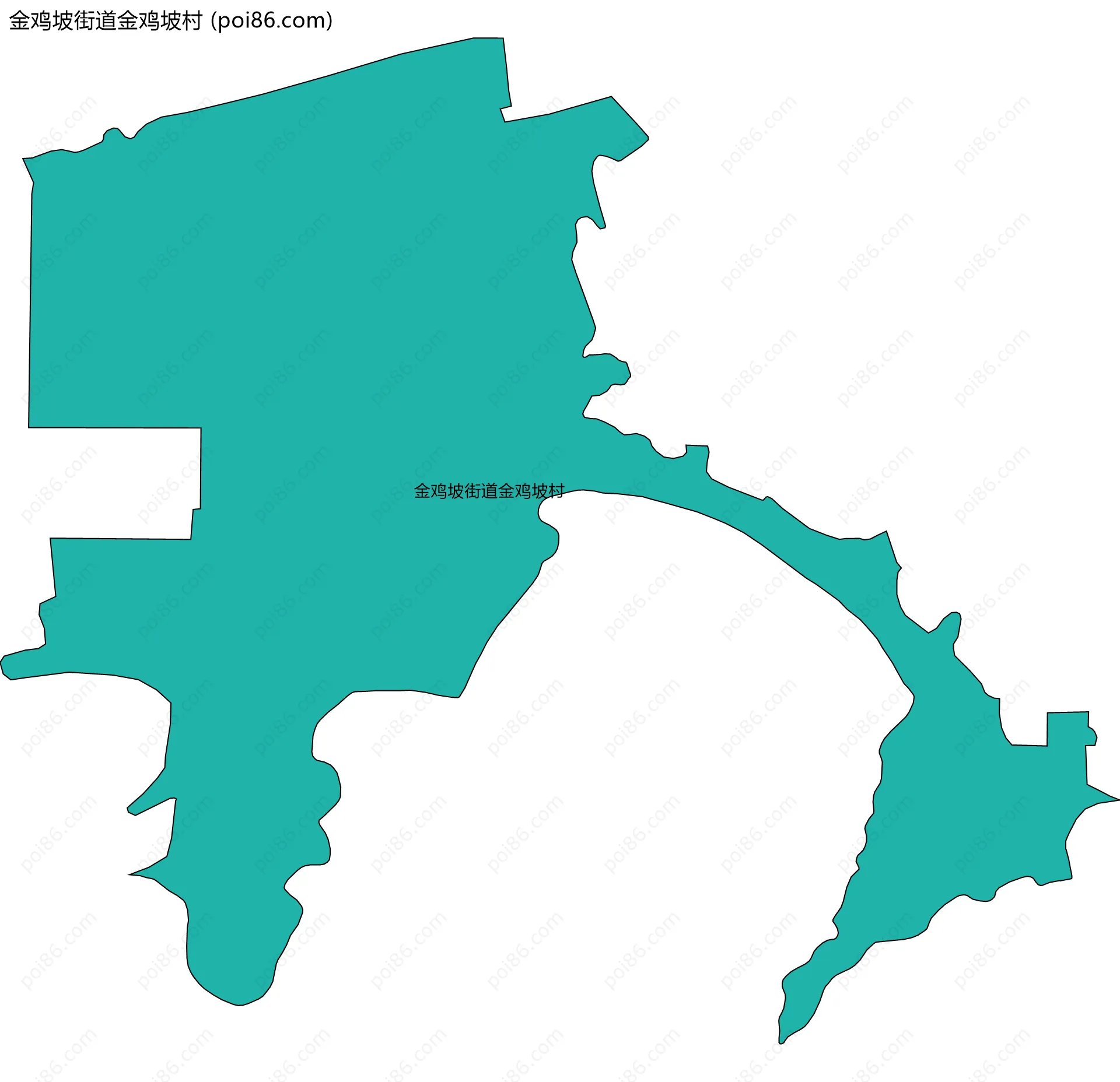 金鸡坡街道金鸡坡村边界地图