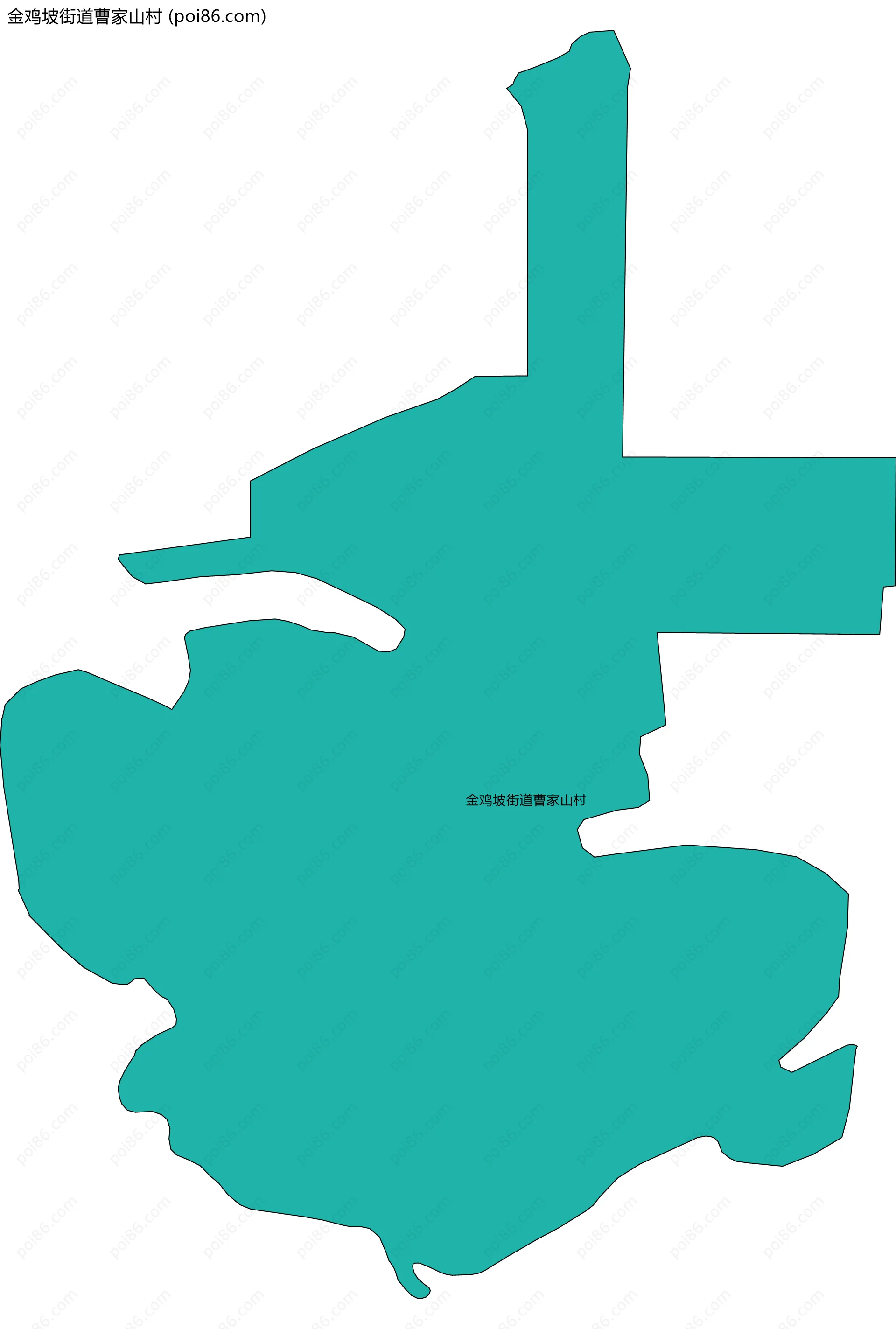 金鸡坡街道曹家山村边界地图