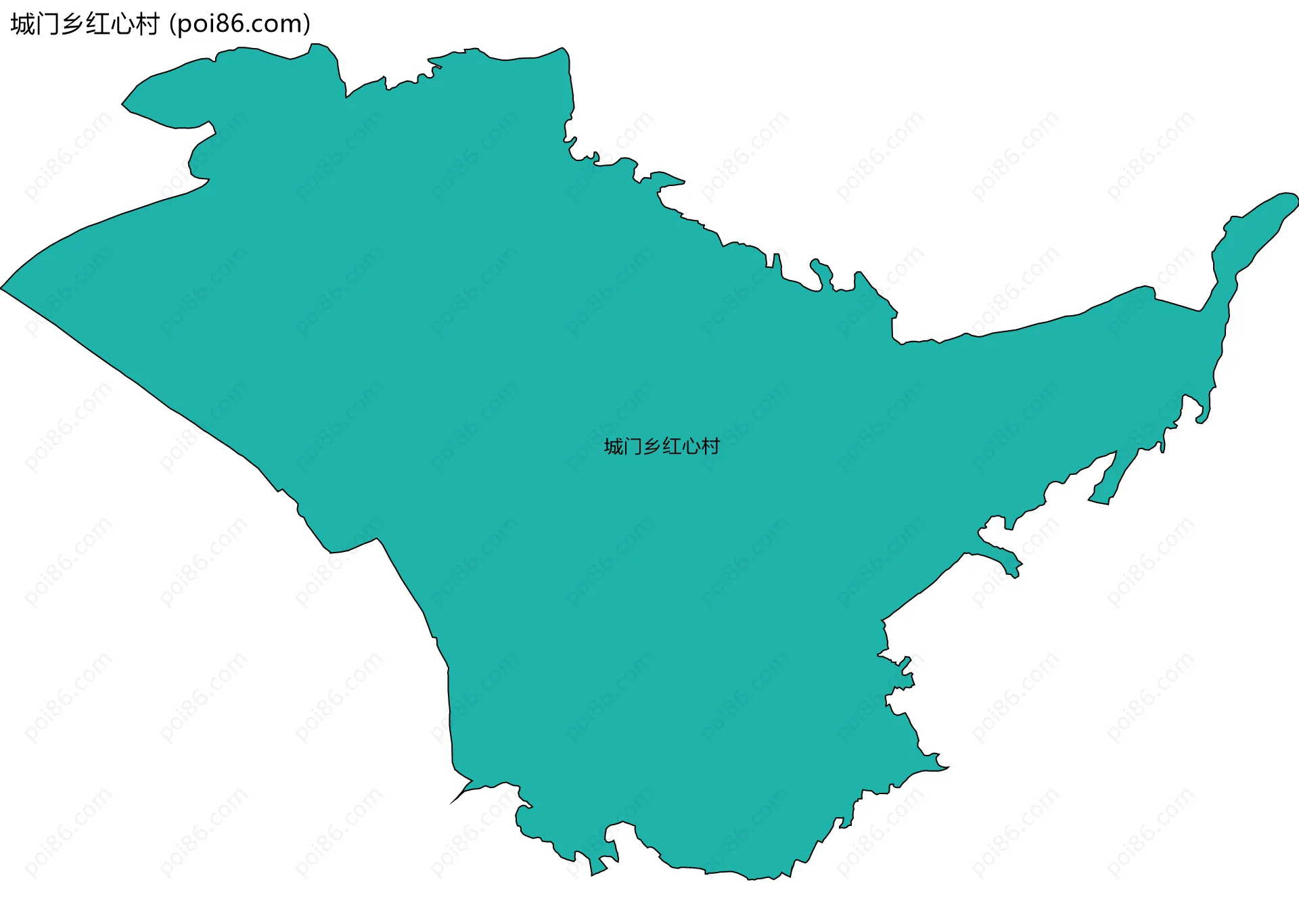 城门乡红心村边界地图