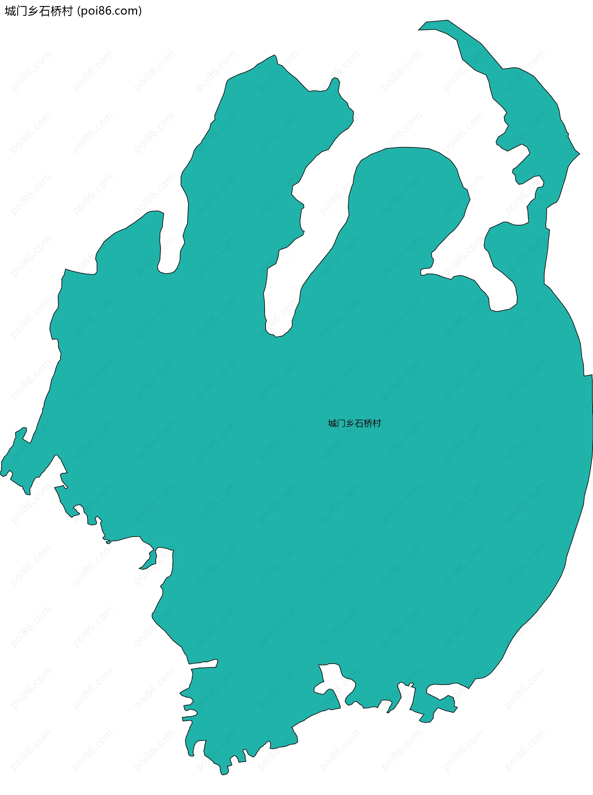 城门乡石桥村边界地图