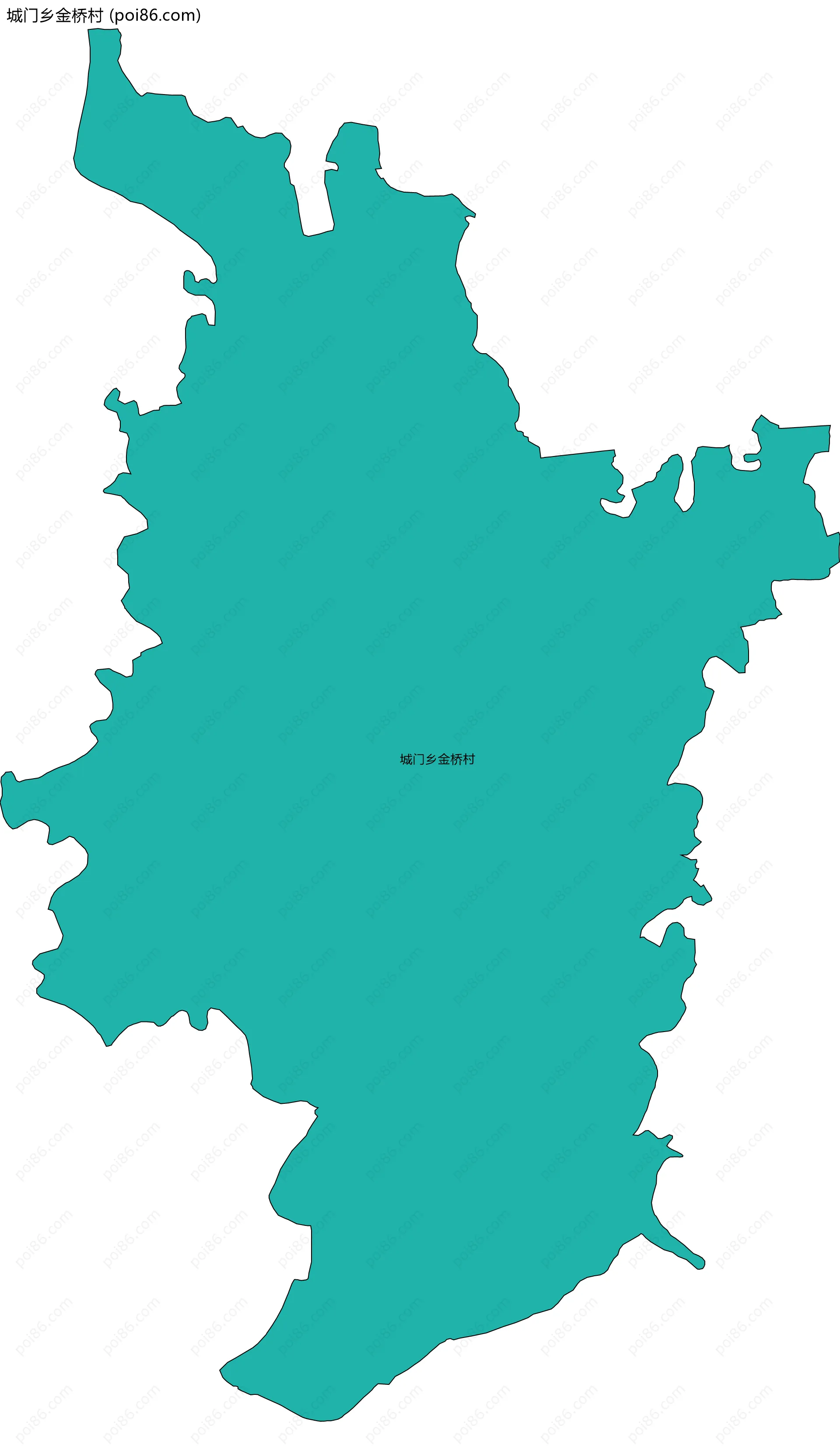 城门乡金桥村边界地图