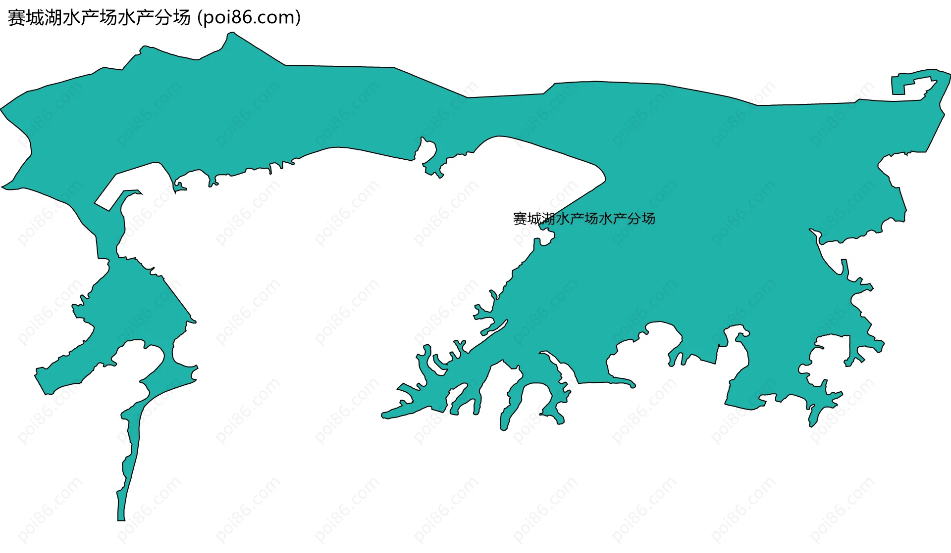 赛城湖水产场水产分场边界地图