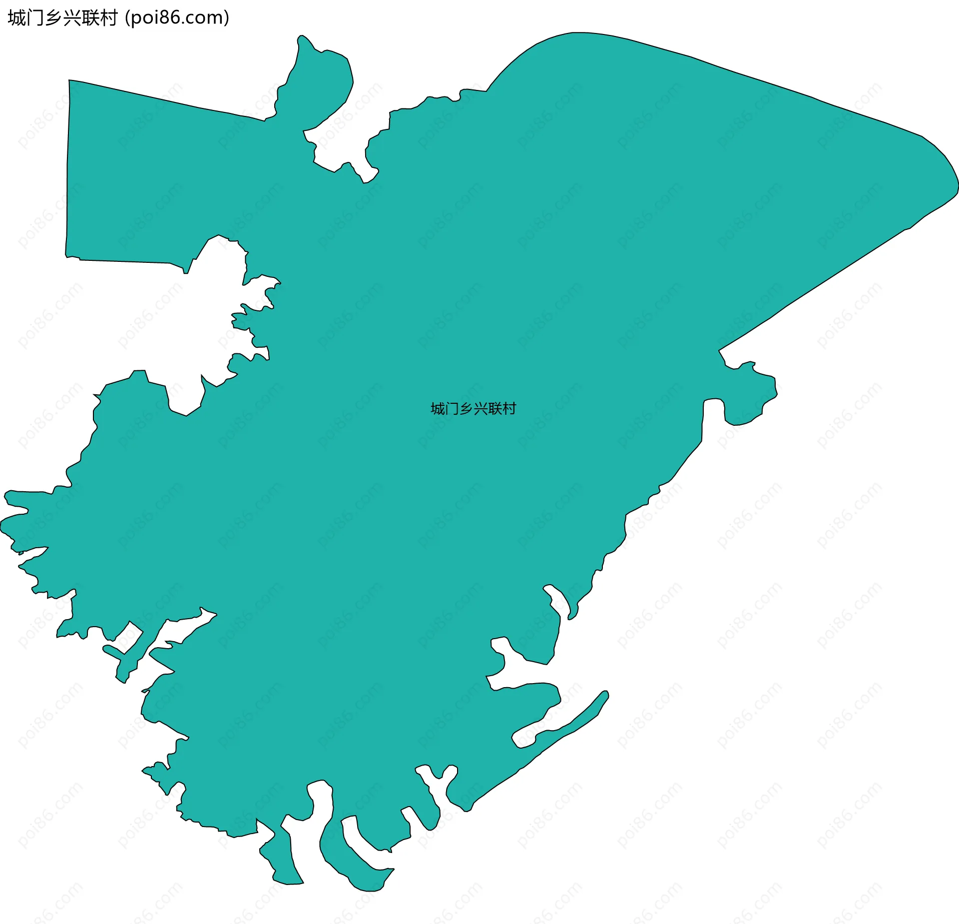 城门乡兴联村边界地图