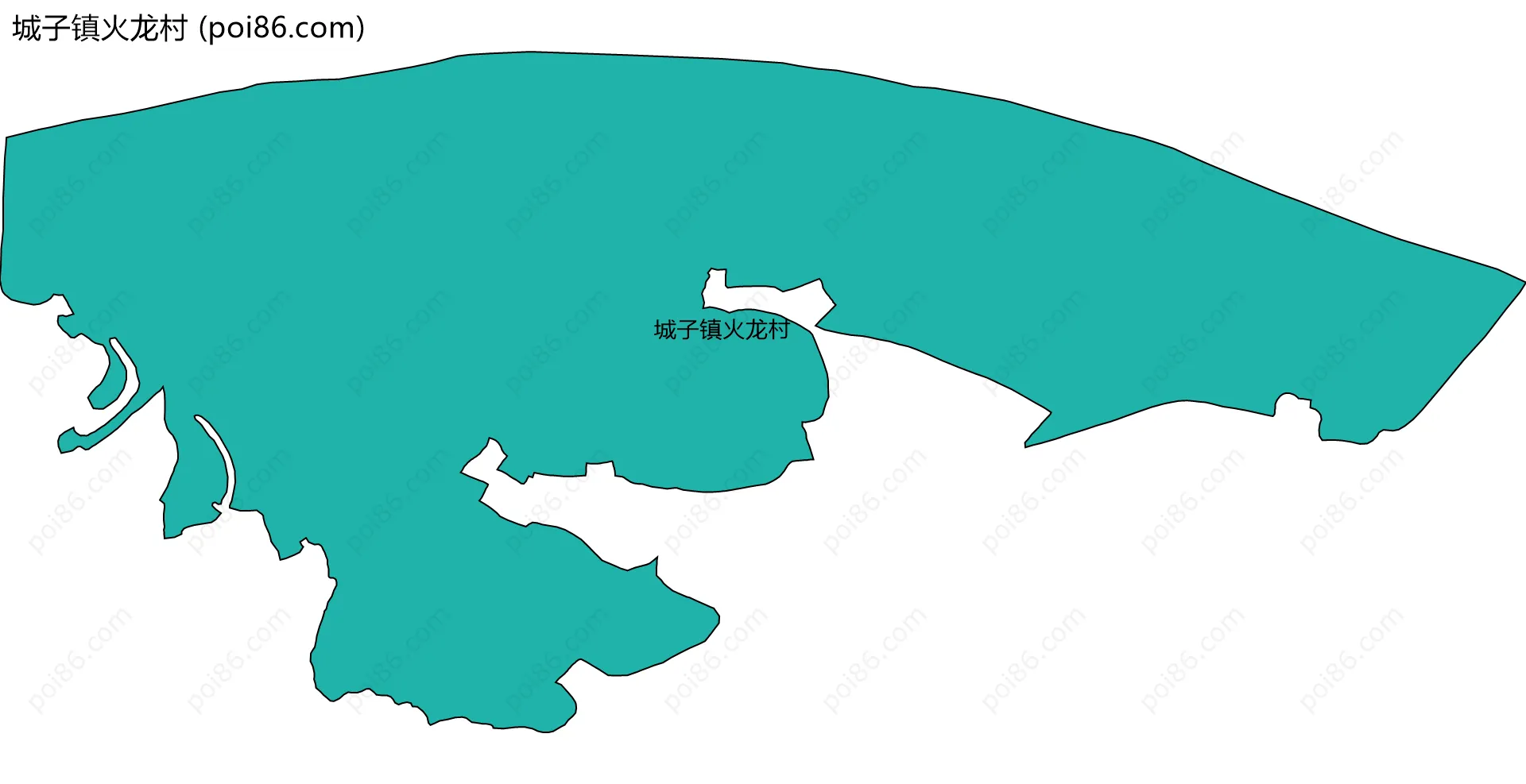 城子镇火龙村边界地图