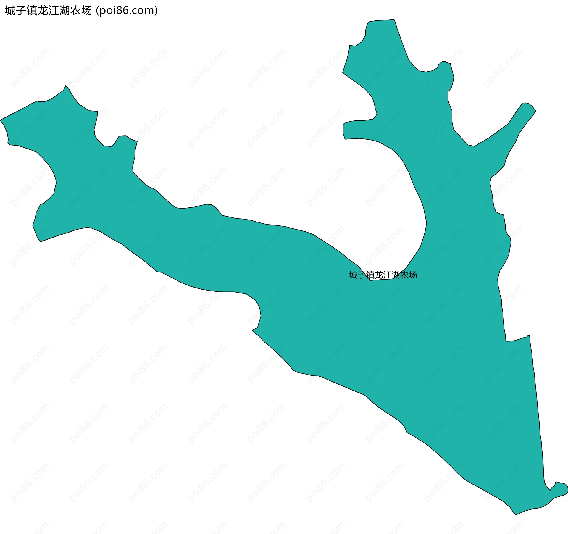 城子镇龙江湖农场边界地图