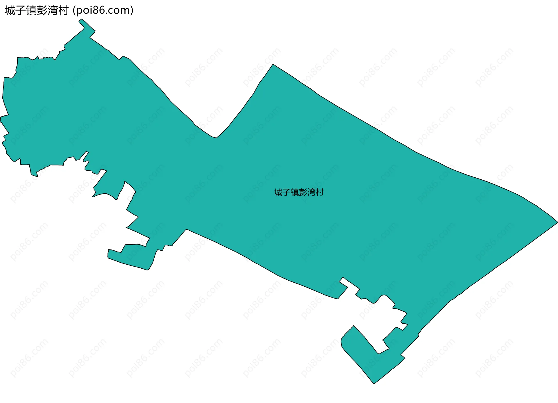 城子镇彭湾村边界地图