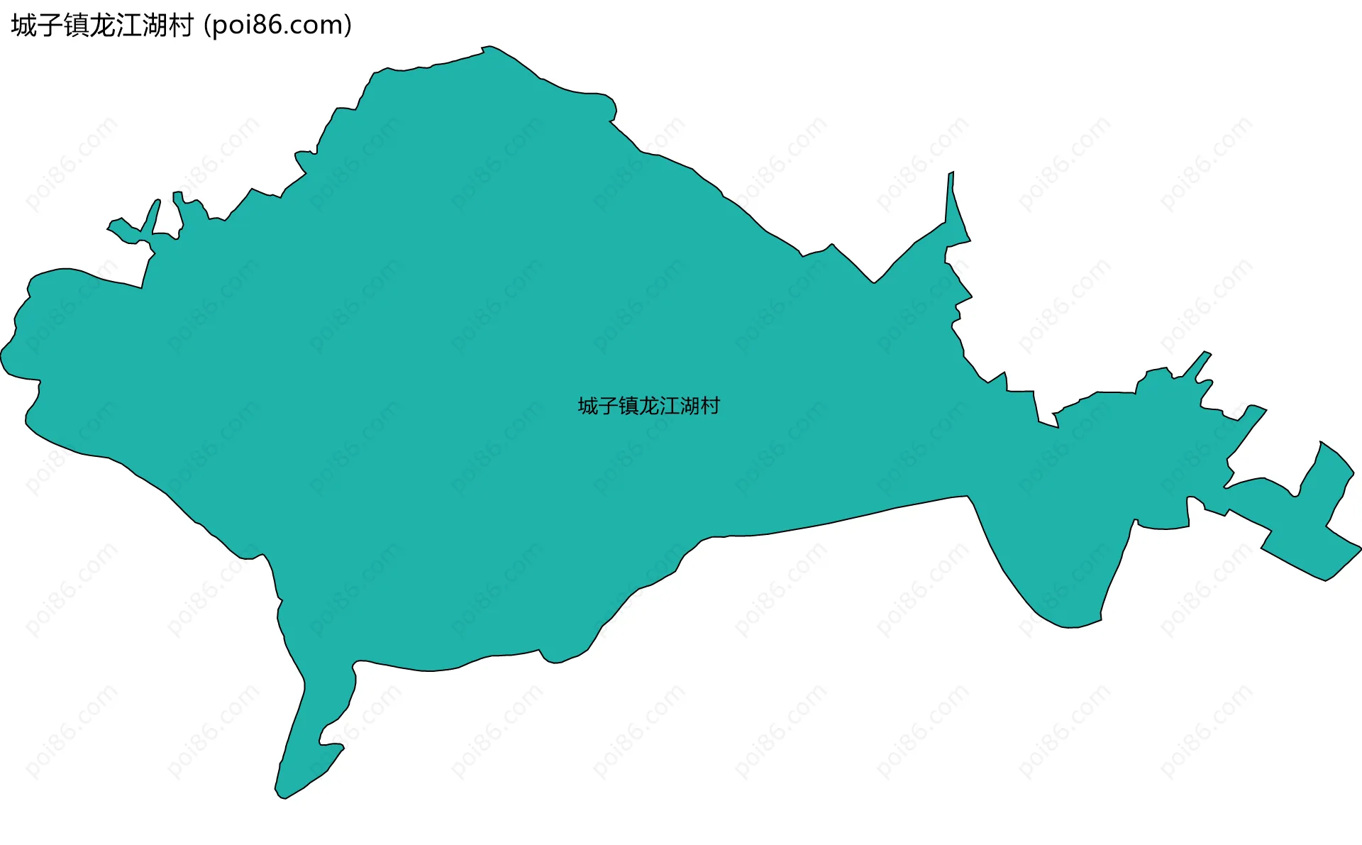 城子镇龙江湖村边界地图