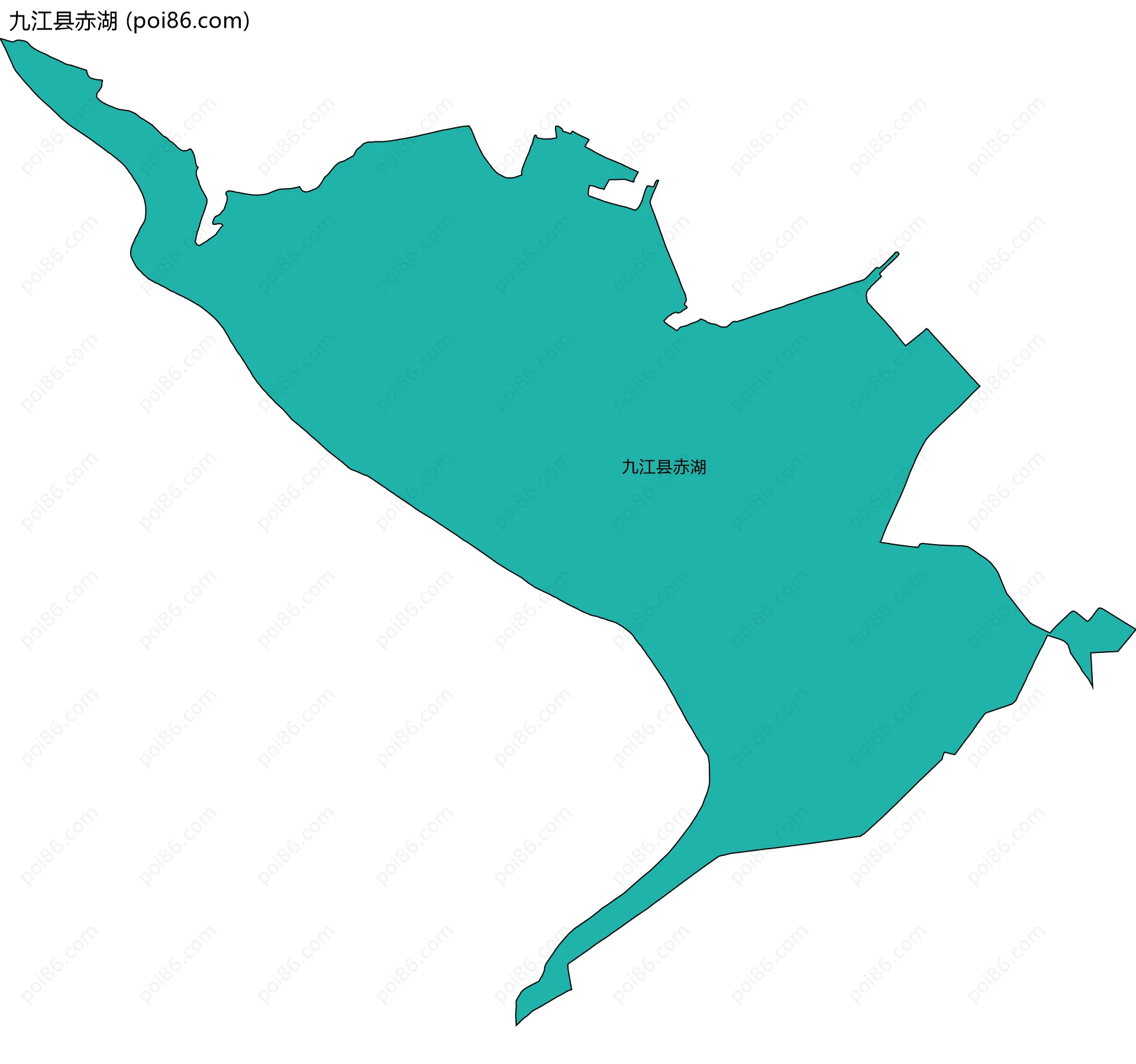 九江县赤湖边界地图