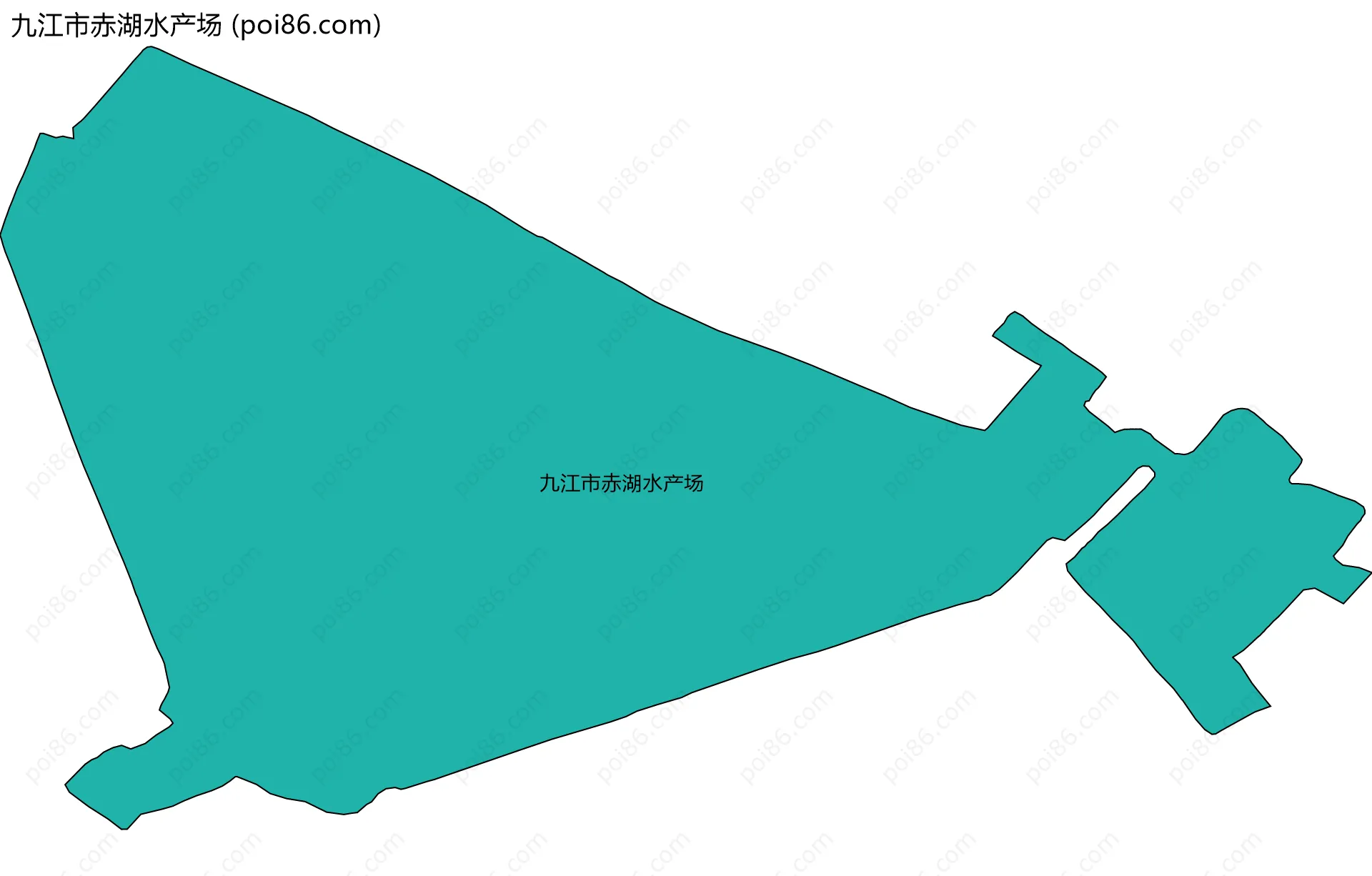 九江市赤湖水产场边界地图