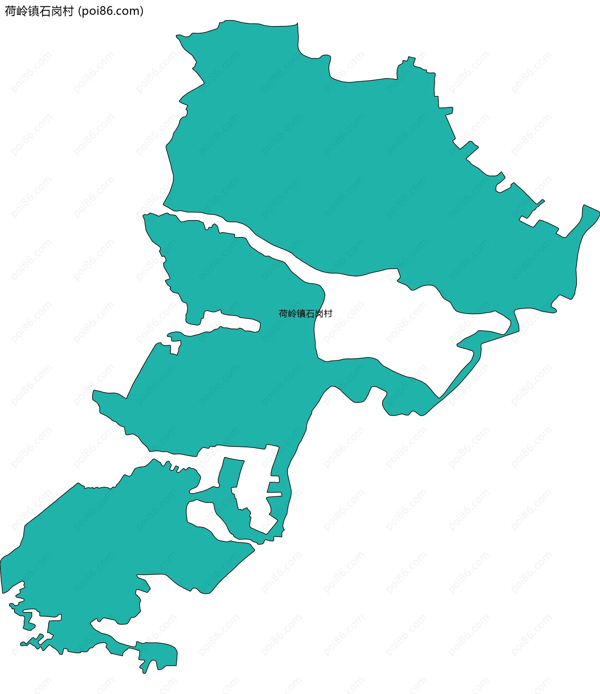 荷岭镇石岗村边界地图