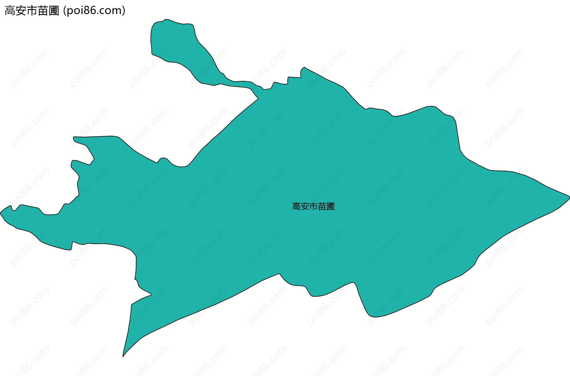 高安市苗圃边界地图