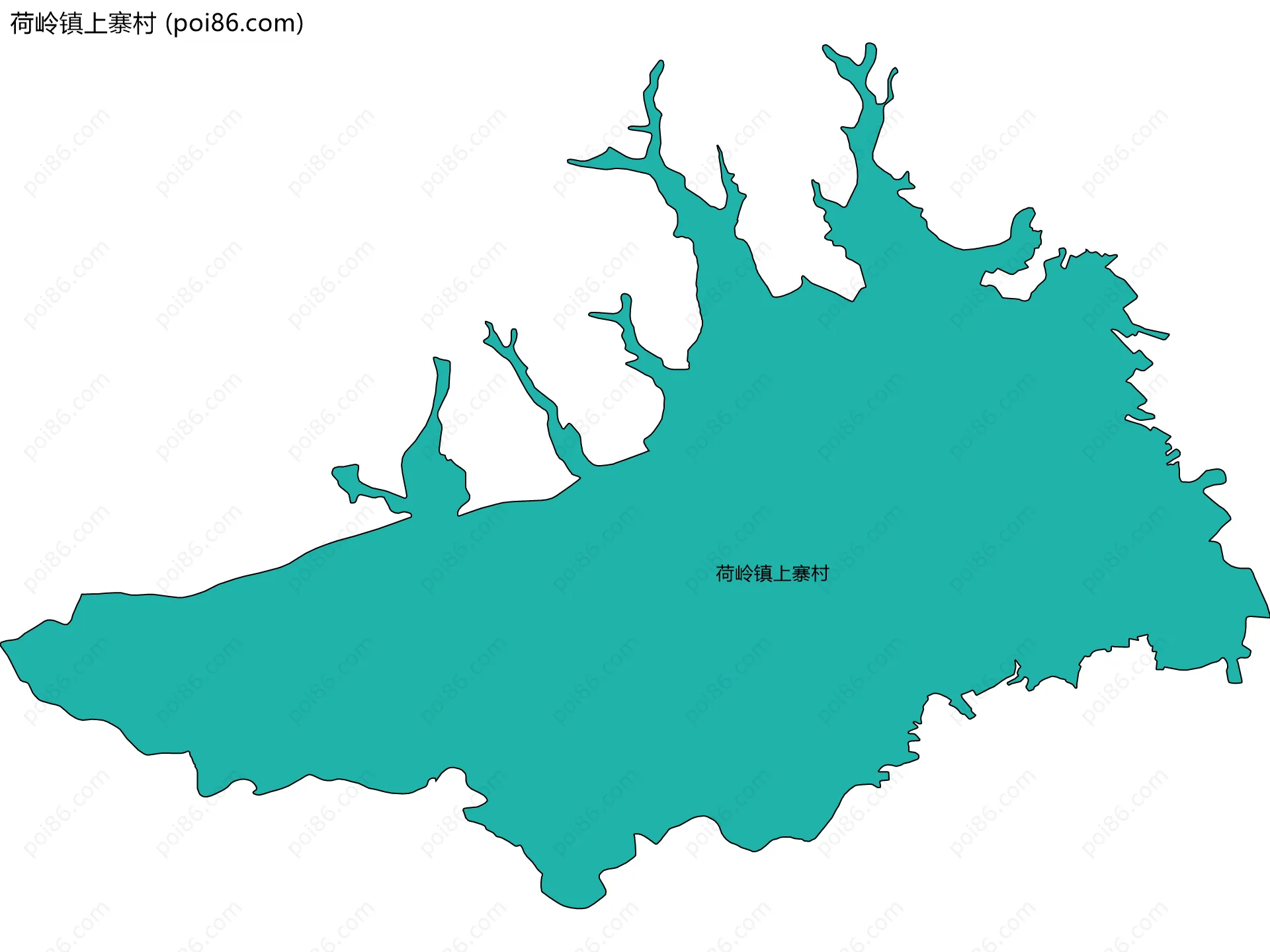 荷岭镇上寨村边界地图