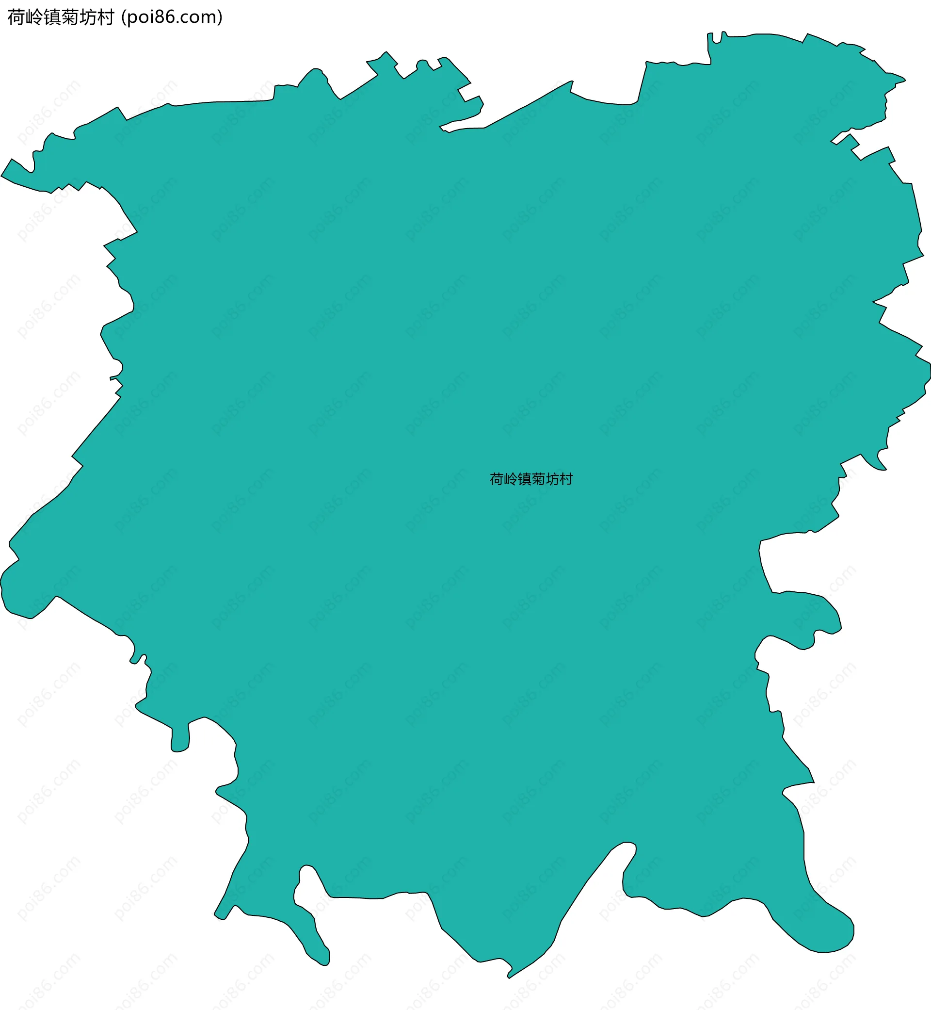 荷岭镇菊坊村边界地图