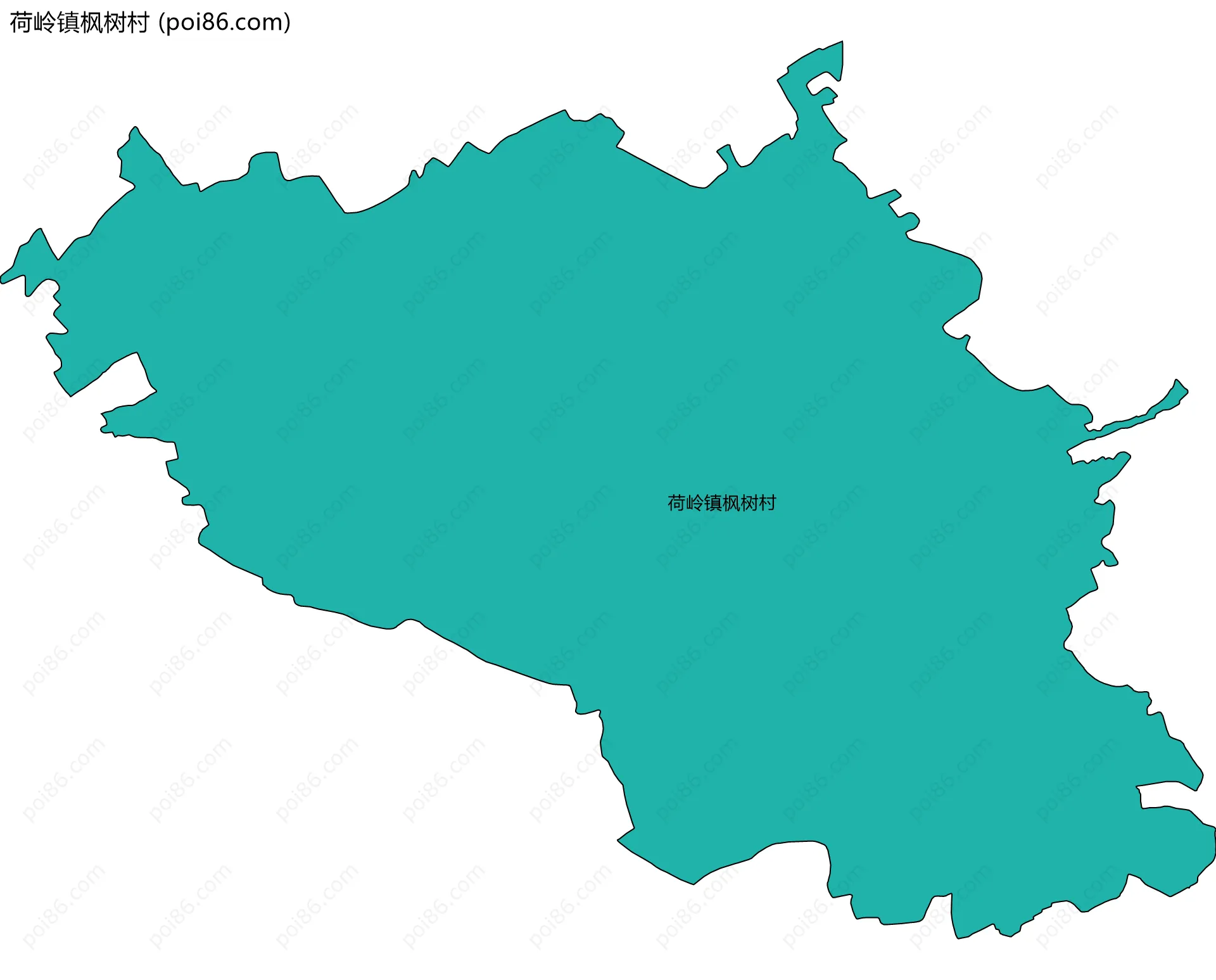 荷岭镇枫树村边界地图