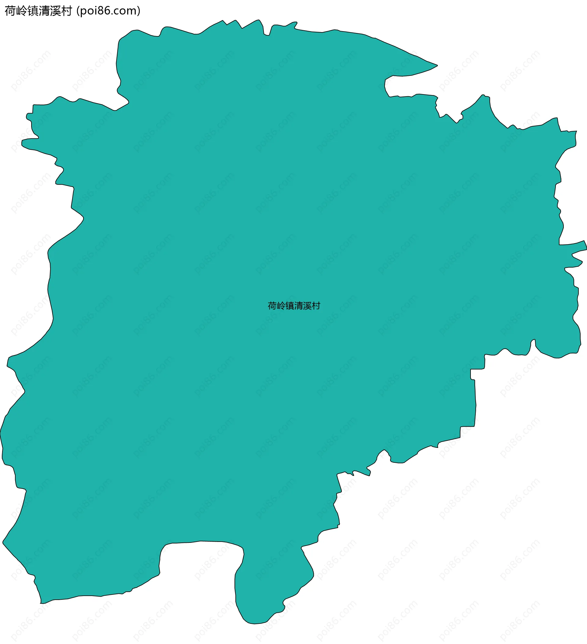 荷岭镇清溪村边界地图