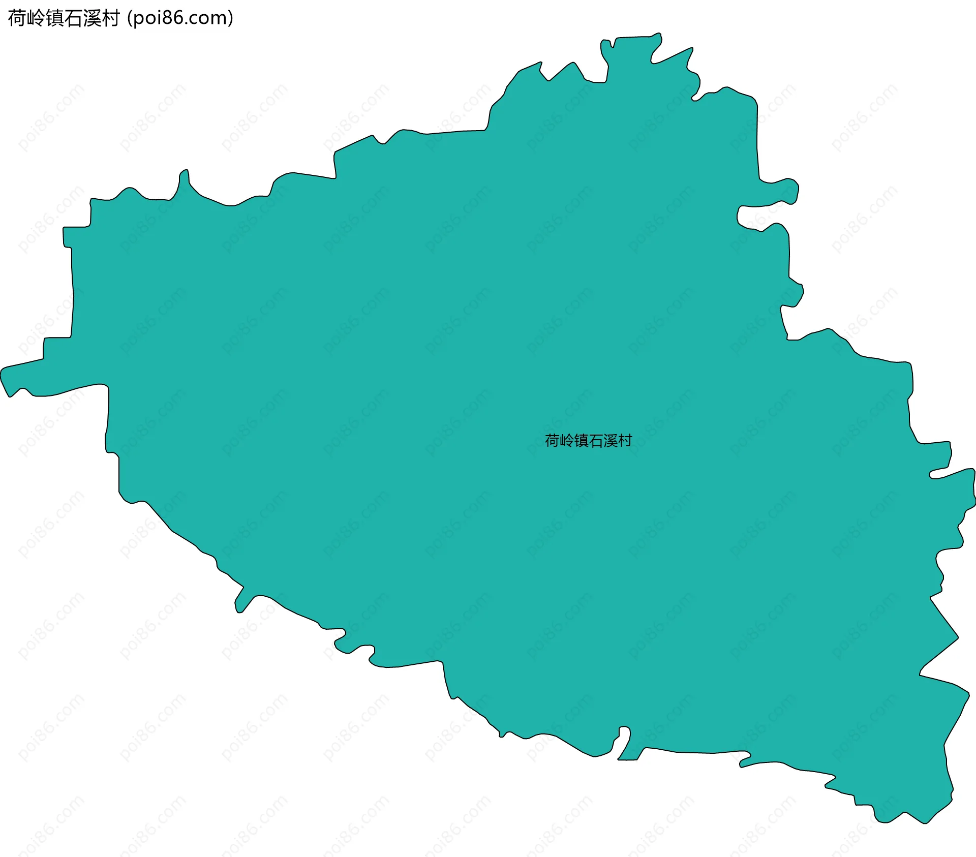 荷岭镇石溪村边界地图