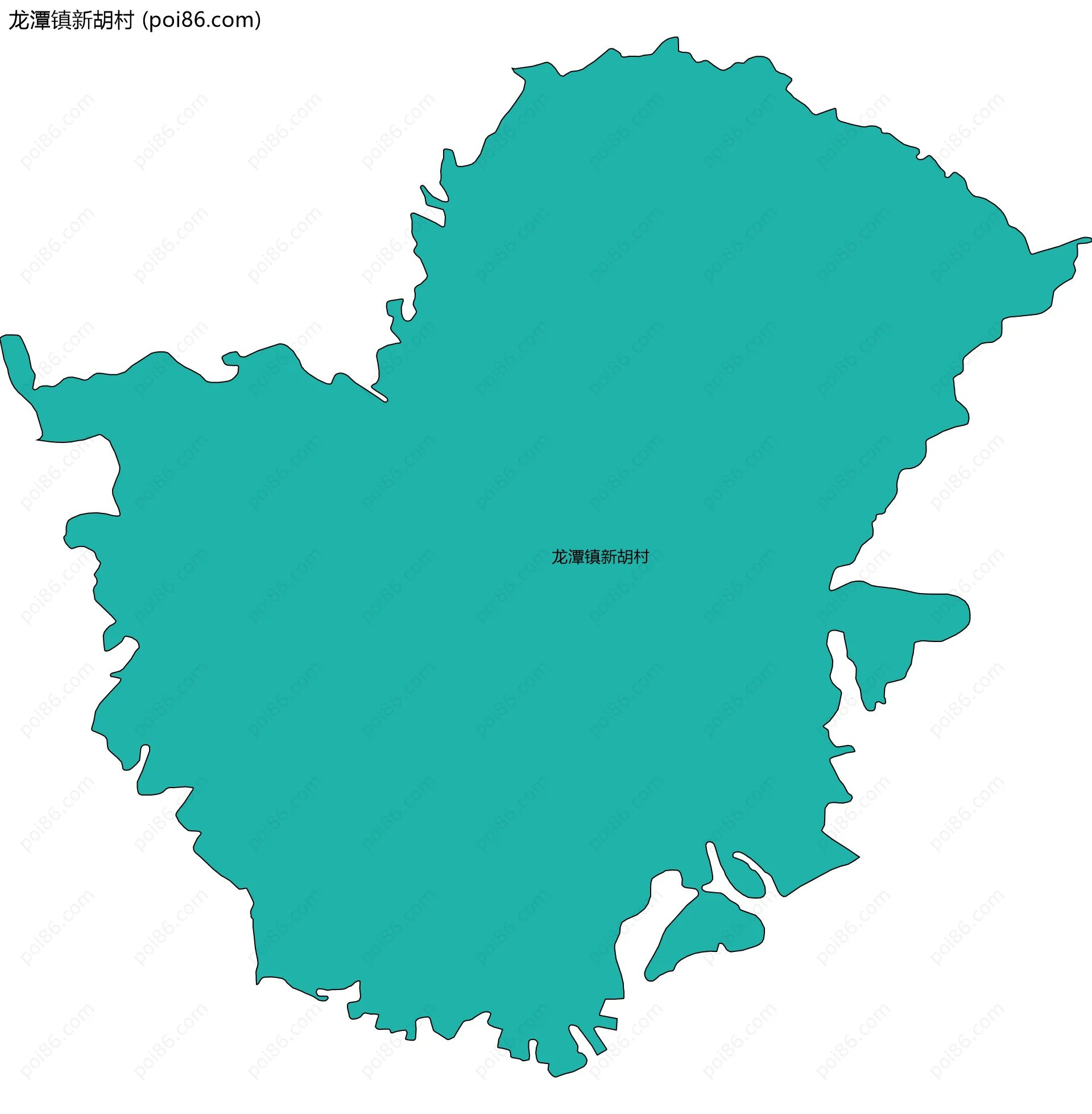 龙潭镇新胡村边界地图