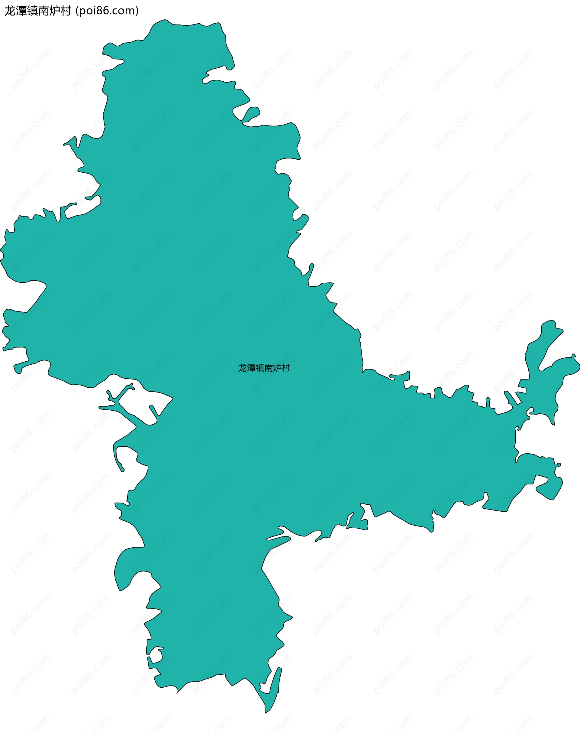 龙潭镇南炉村边界地图