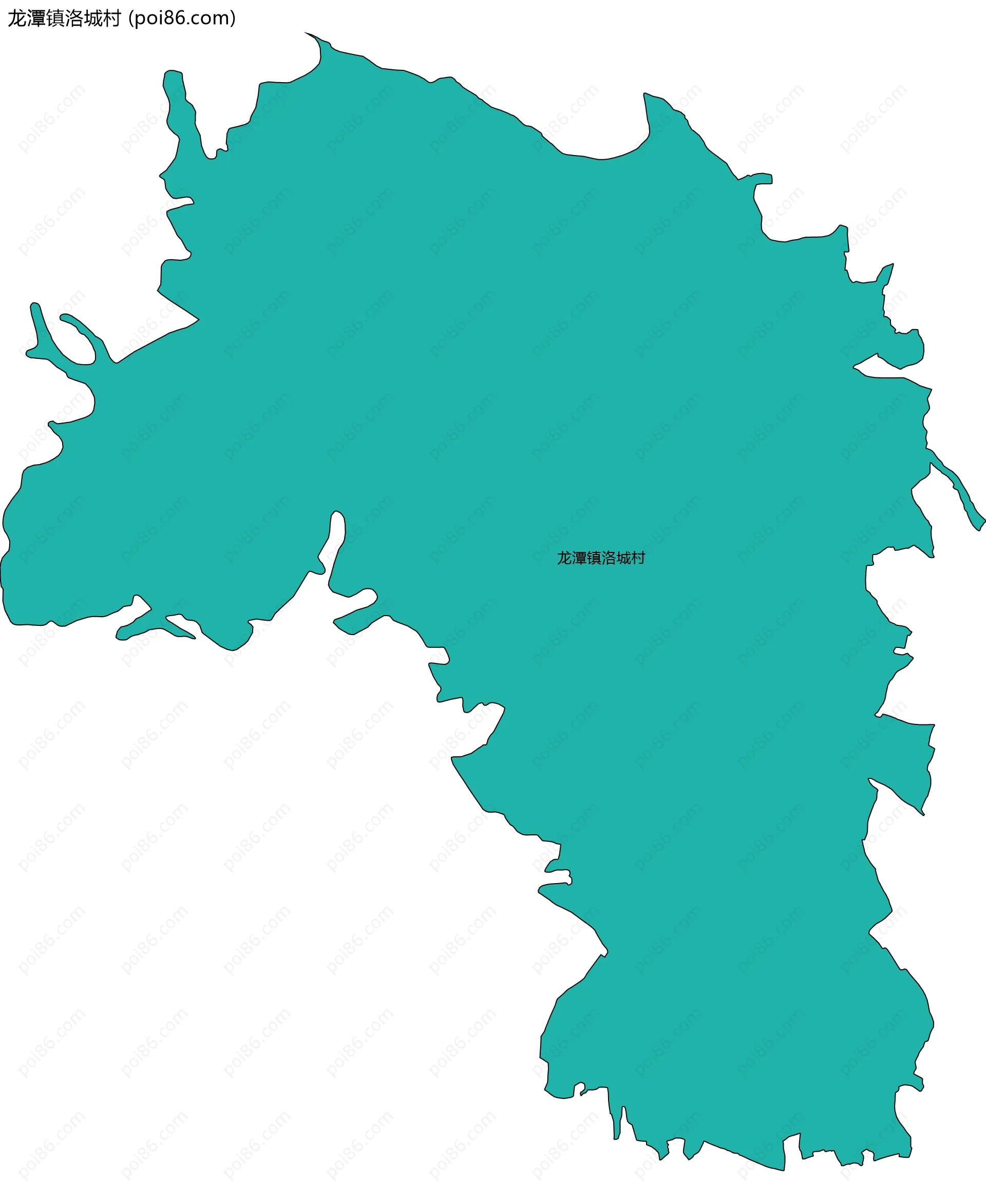 龙潭镇洛城村边界地图