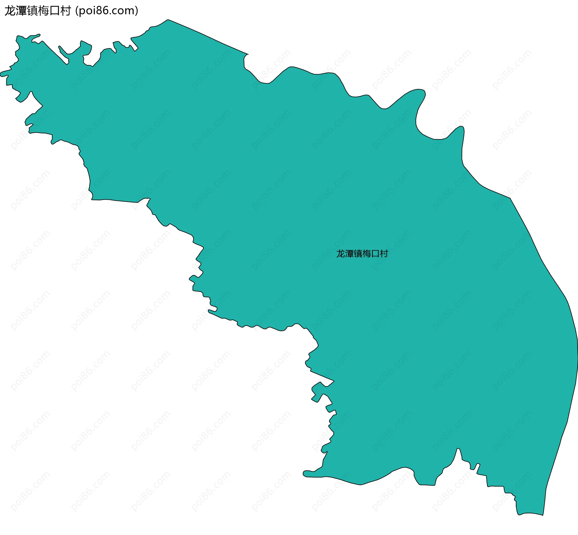 龙潭镇梅口村边界地图