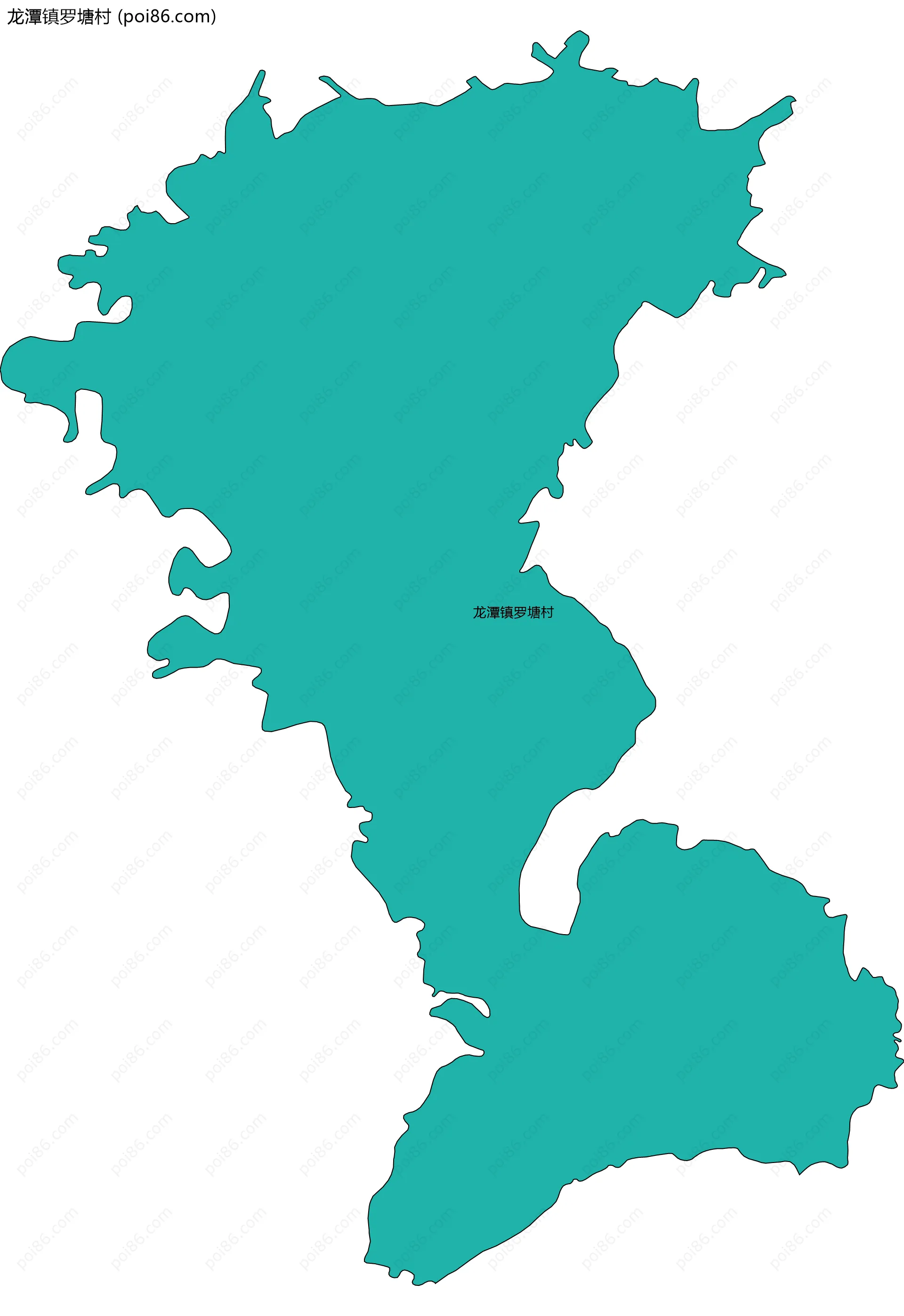 龙潭镇罗塘村边界地图