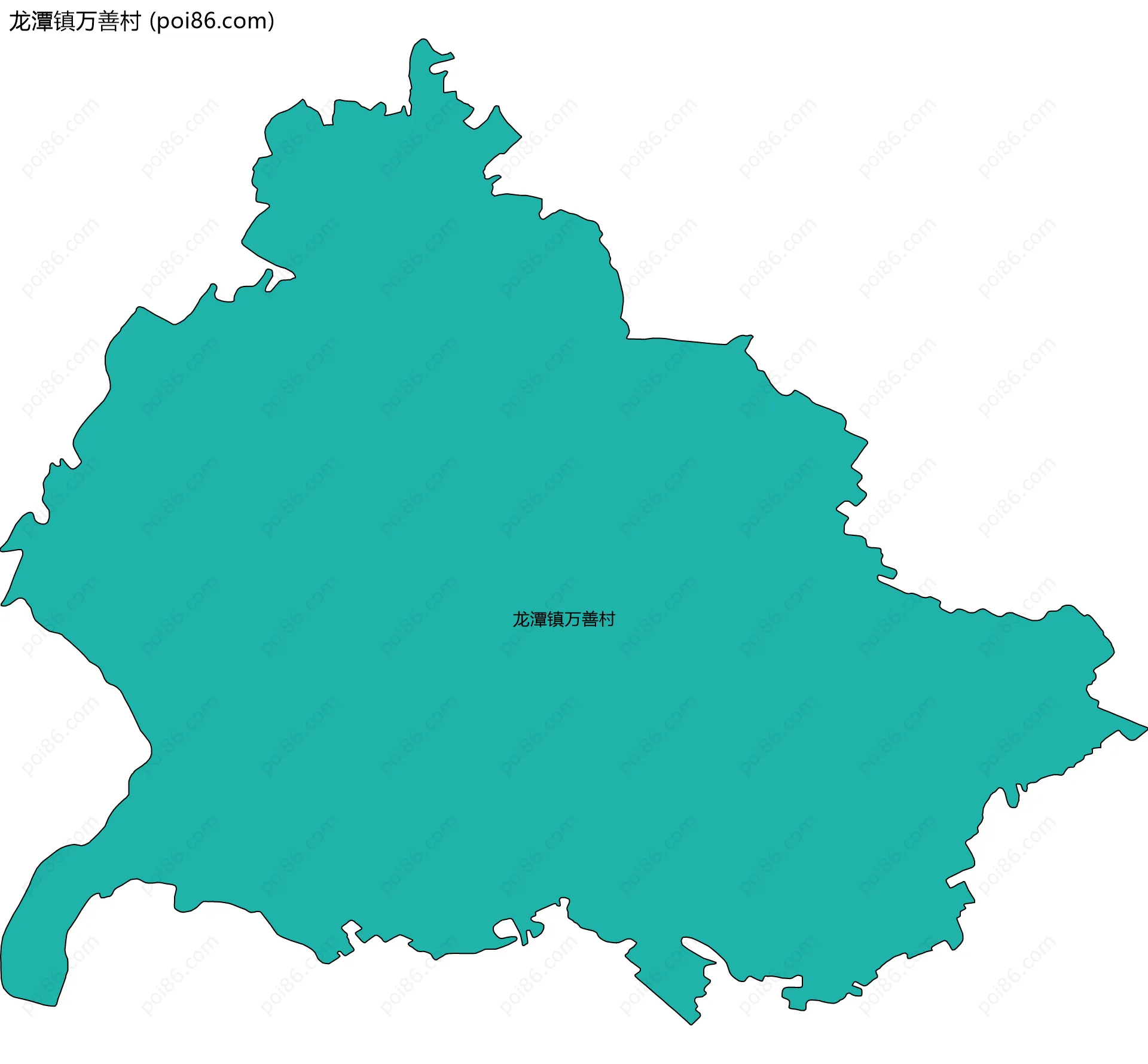 龙潭镇万善村边界地图