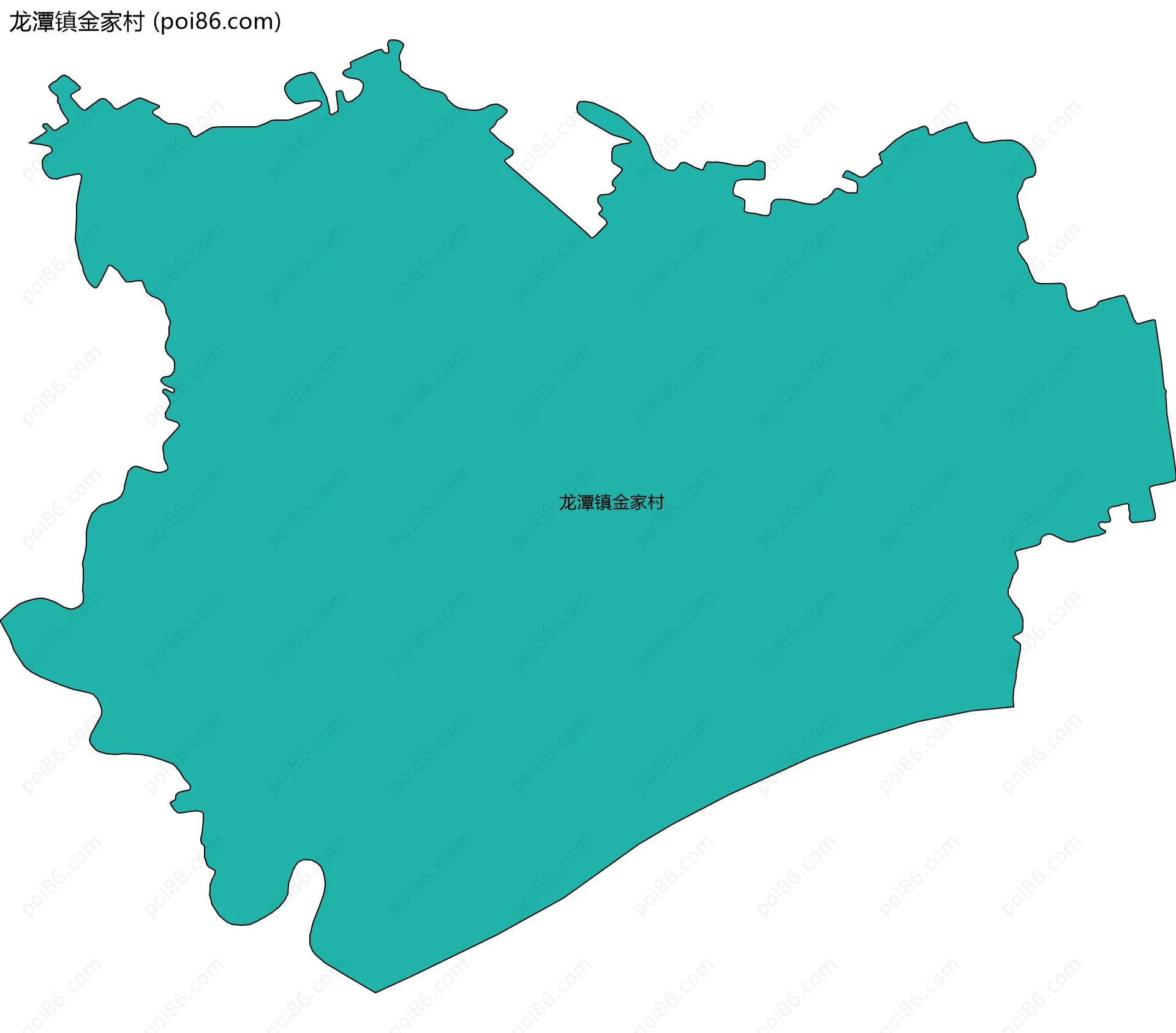 龙潭镇金家村边界地图