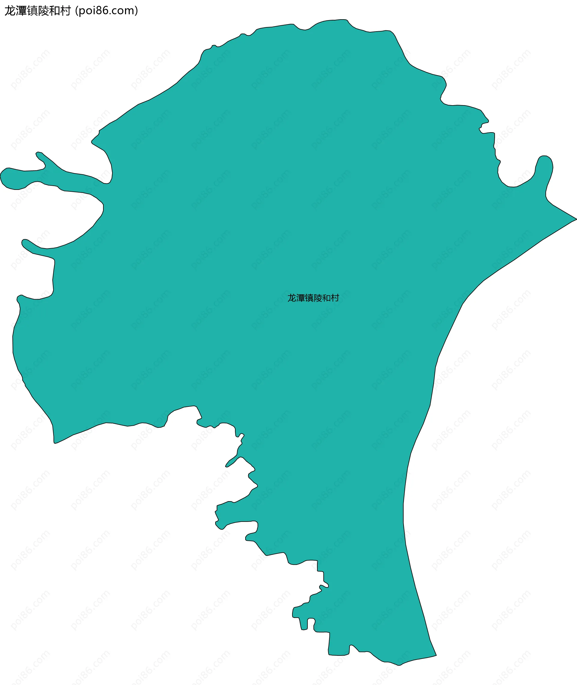 龙潭镇陵和村边界地图