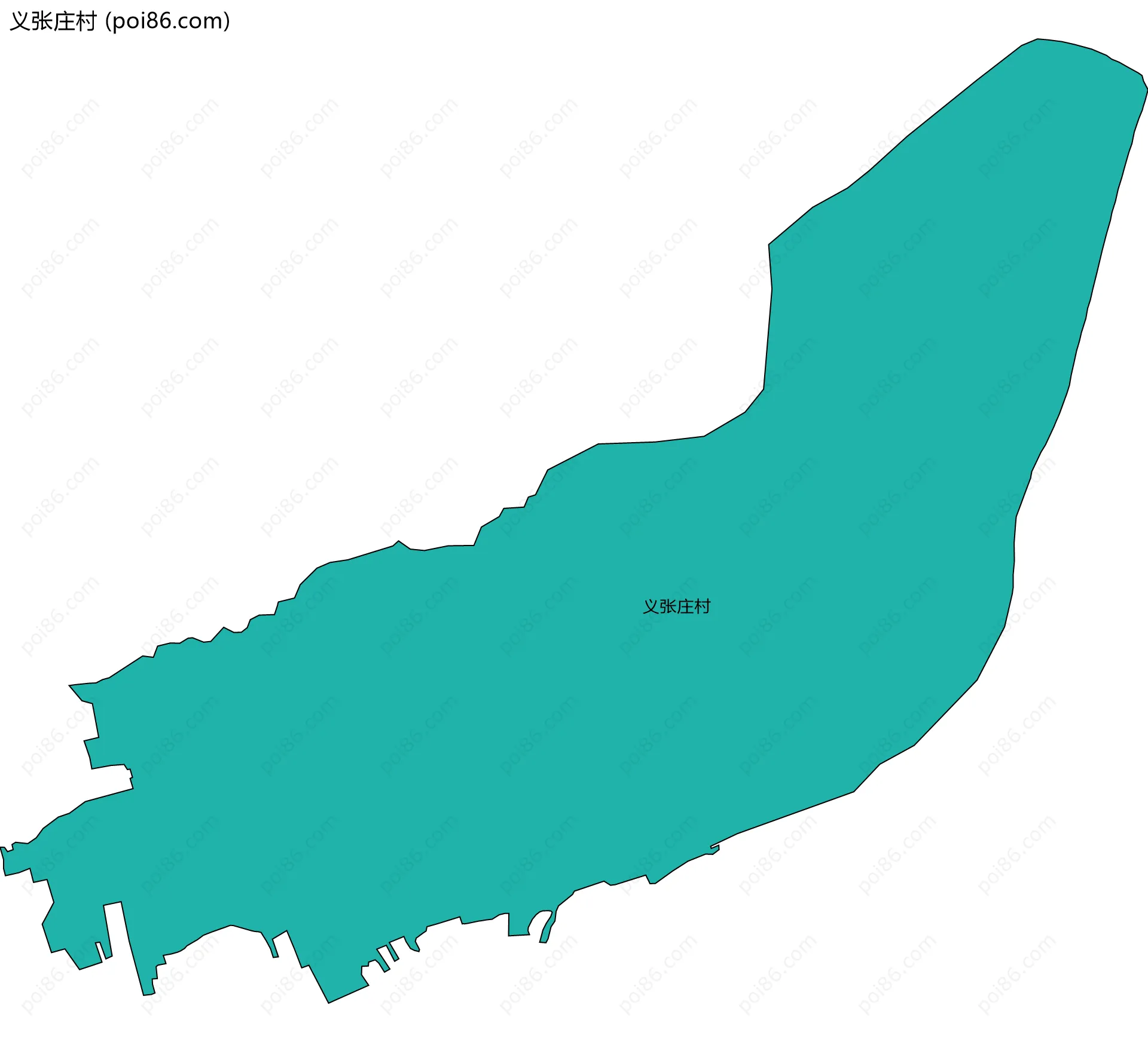 义张庄村边界地图
