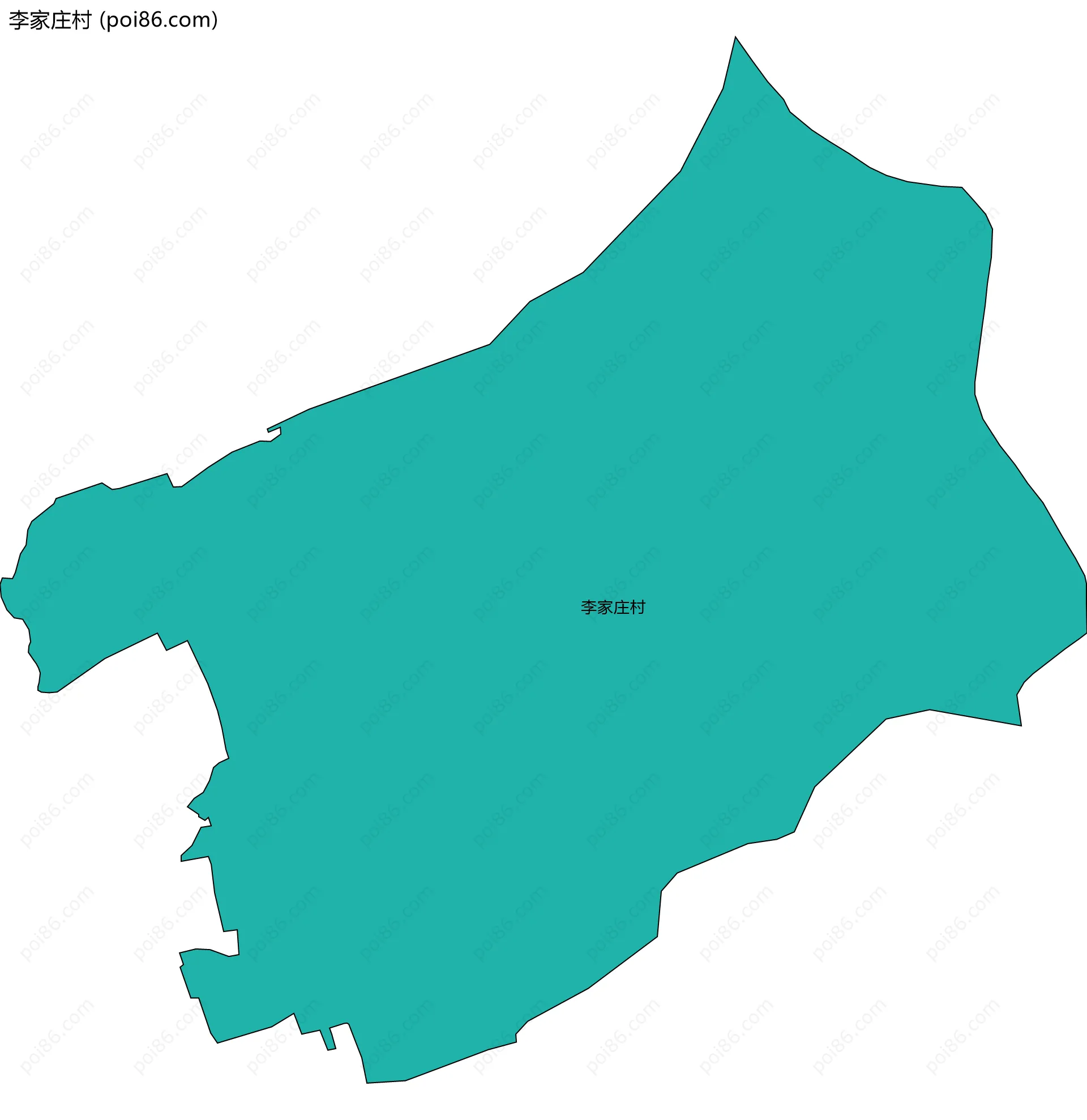 李家庄村边界地图